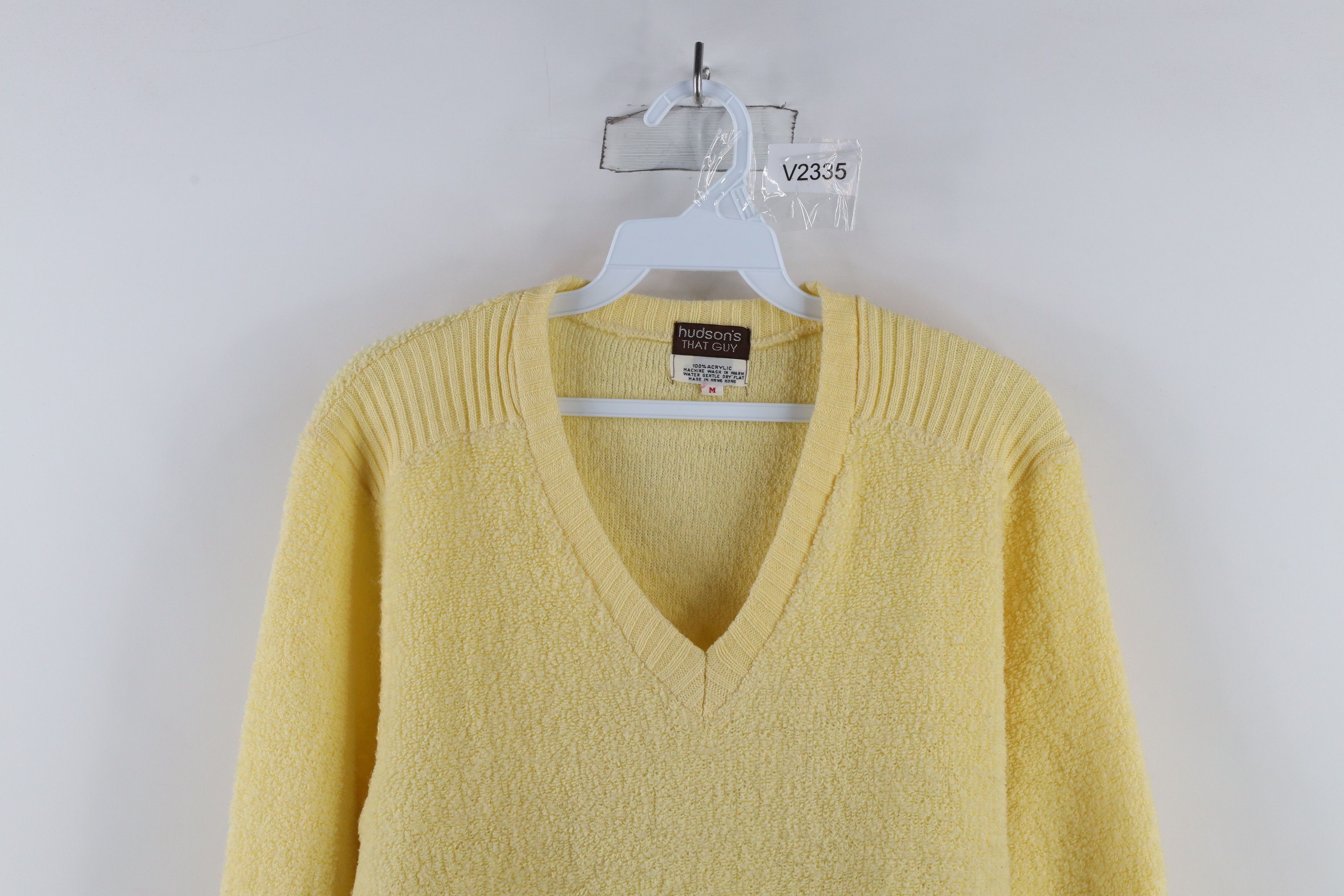 Vintage Vintage 70s Streetwear Terry Cloth Knit Sweater Yellow Size US M / EU 48-50 / 2 - 2 Thumbnail