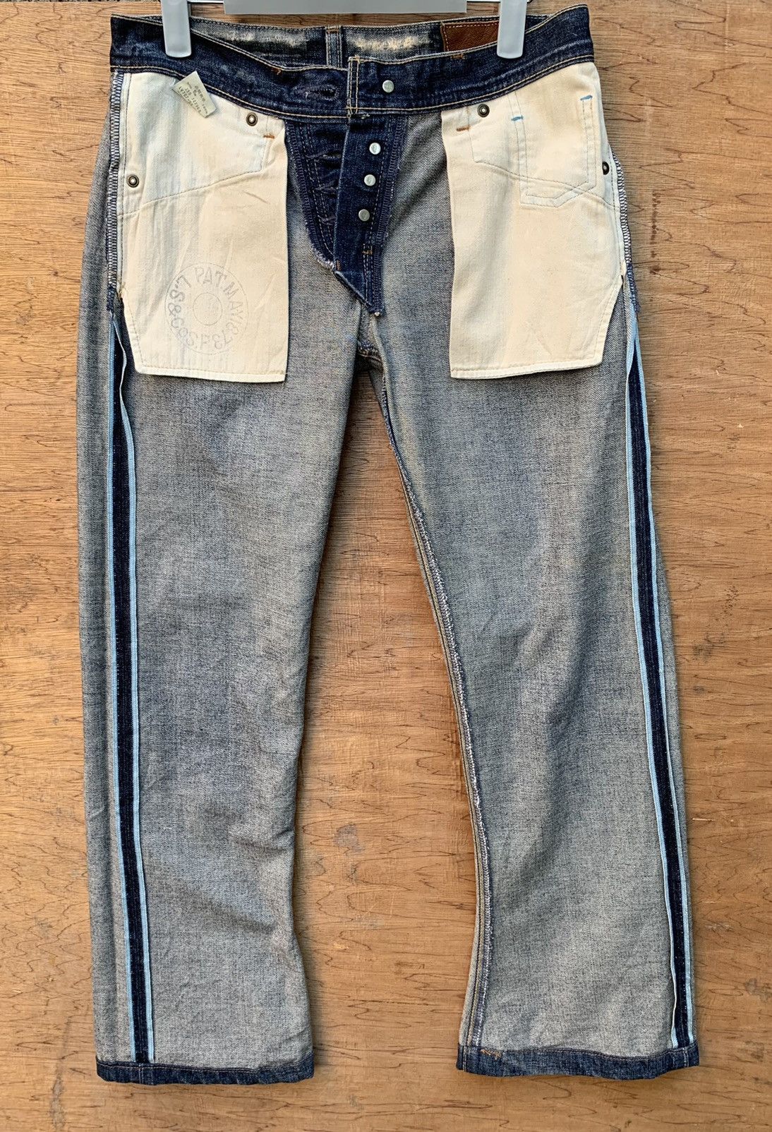 Levi's 🔥🔥 Levis Selvedge Blue Line Curve Bootcut Denim Jeans Size US 28 / EU 44 - 22 Thumbnail