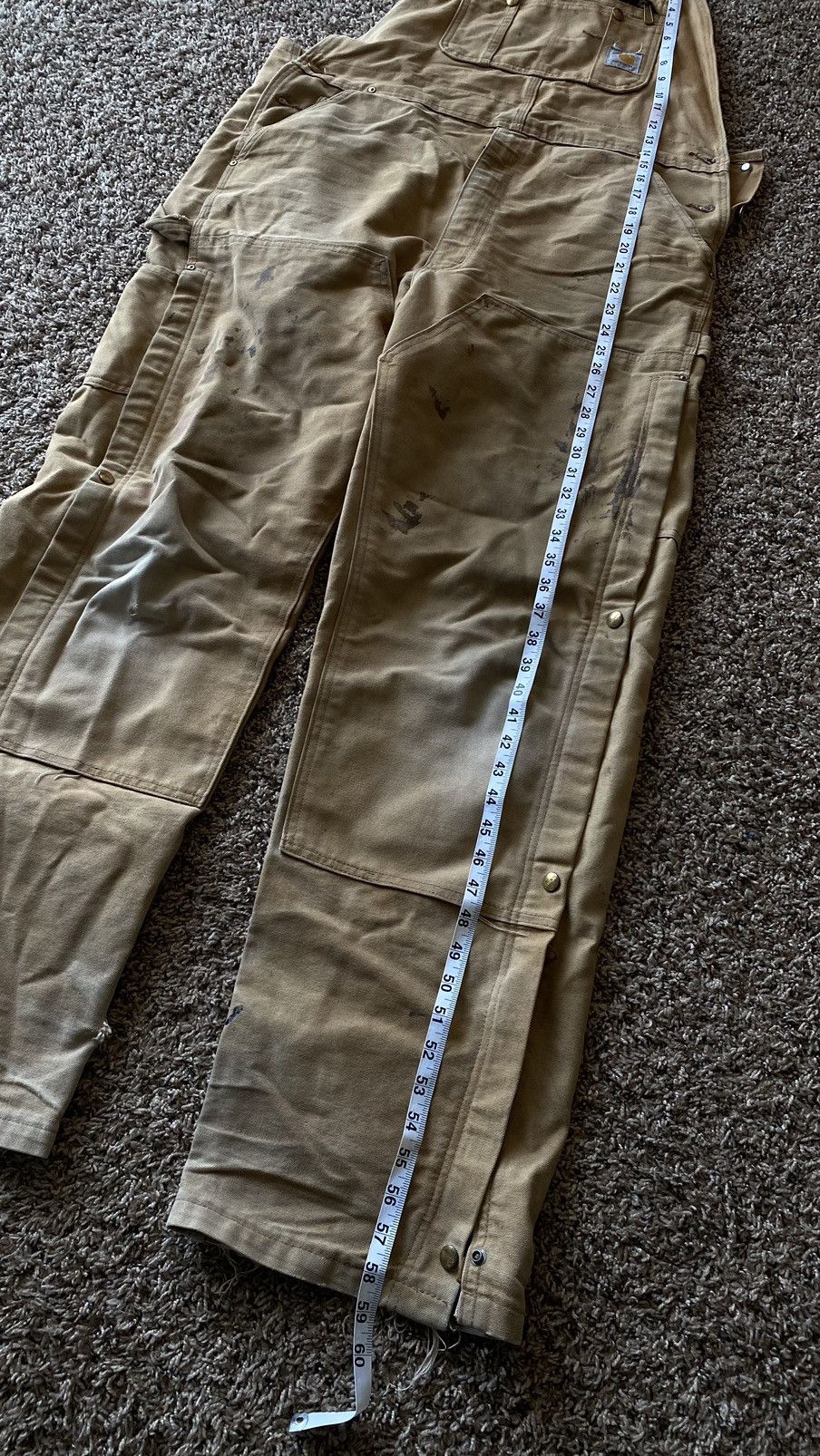 Carhartt × Vintage Vintage Carhartt Faded overalls Size US XL / EU 56 / 4 - 9 Thumbnail