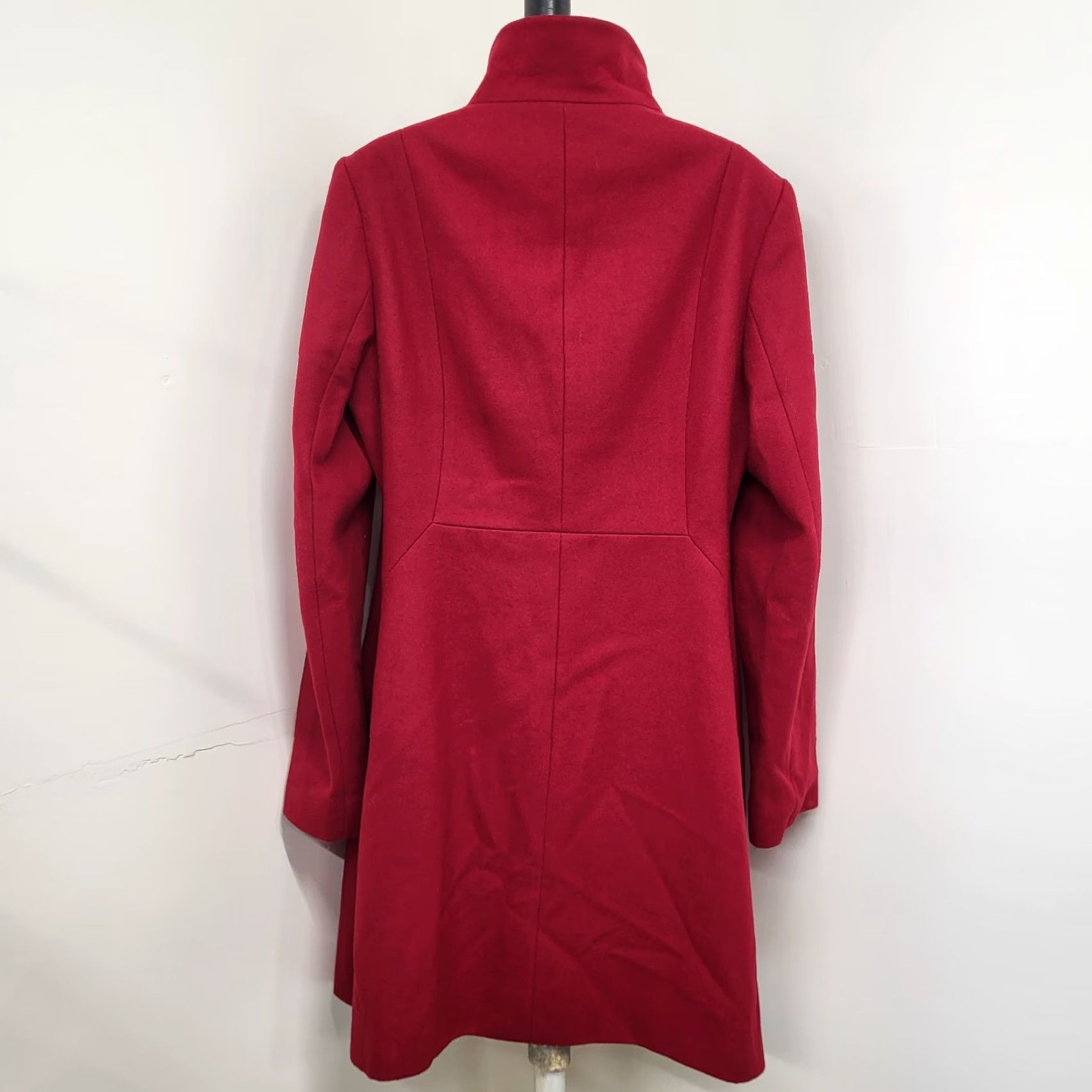 Worthington WORTHINGTON Coat Red Knee Length Wool Blend Retro Gold Accent Womens Large Size L / US 10 / IT 46 - 3 Thumbnail