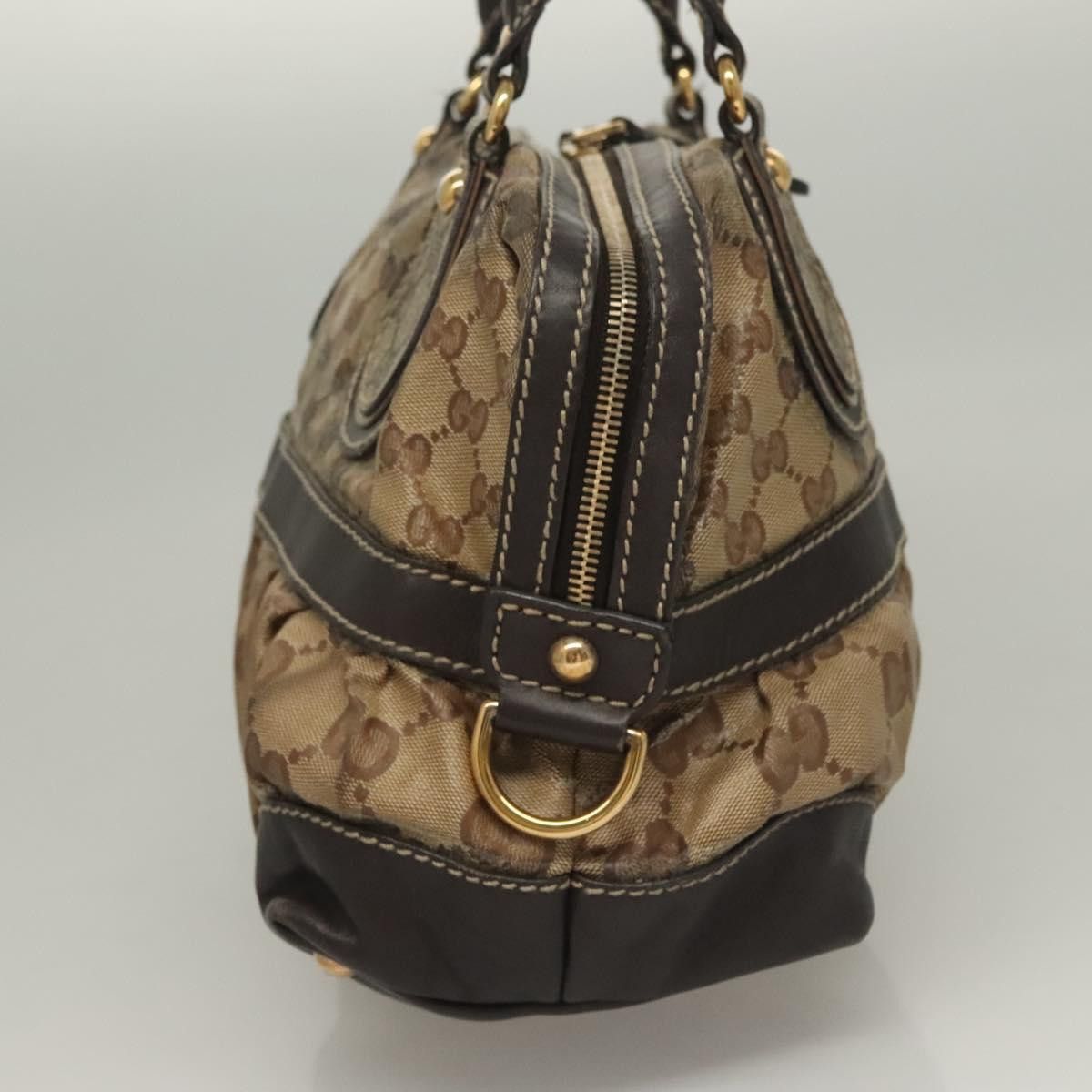 Gucci GUCCI GG Crystal Hand Bag Coated Canvas Beige Gold Size ONE SIZE - 5 Thumbnail