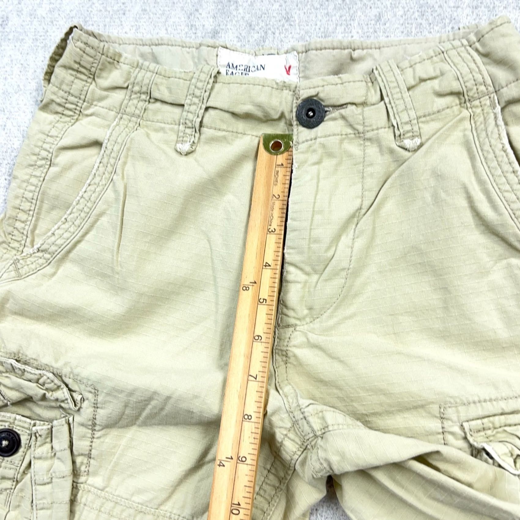 American Eagle Outfitters VINTAGE American Eagle Outfitters Cargo Shorts Men 26 Tan Classic Length Rip Stop Khaki Size US 26 / EU 42 - 6 Thumbnail