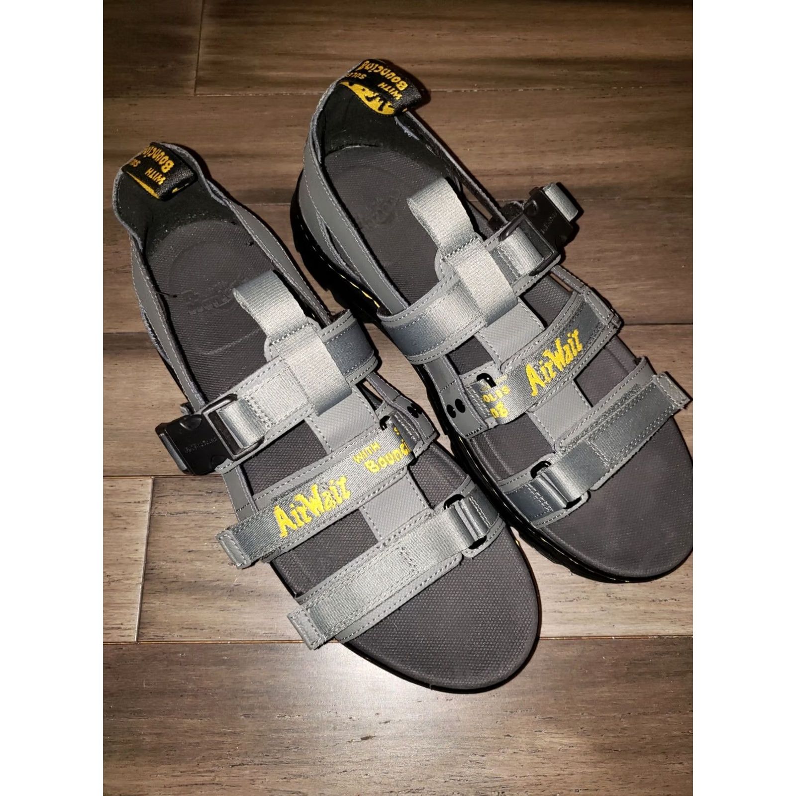 Dr. Martens Dr. Martens Pearson Unisex Men's Strap Sandals Gunmetal Gray Size 13 Sandal Gray Mens Shoes 13 Dr. Martens Pearson Size ONE SIZE - 2 Thumbnail
