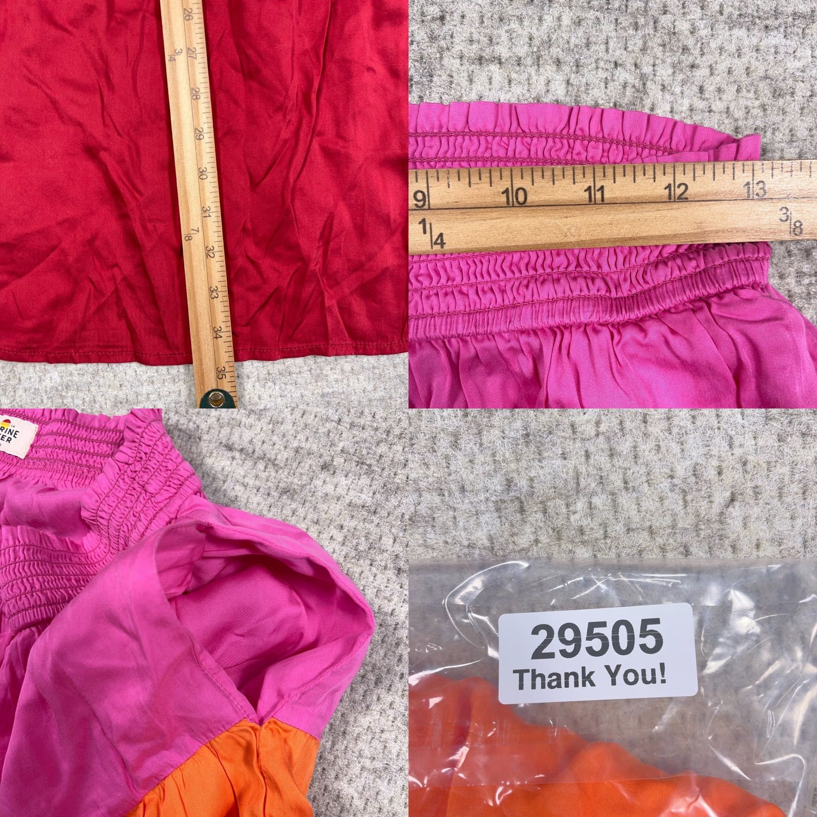 Marine Layer Marine Layer Skirt Womens L Midi Pink Colorblock Lyocel Slit Bohemian Festival Hippie Size 36" / US 14 / IT 50 - 8 Thumbnail