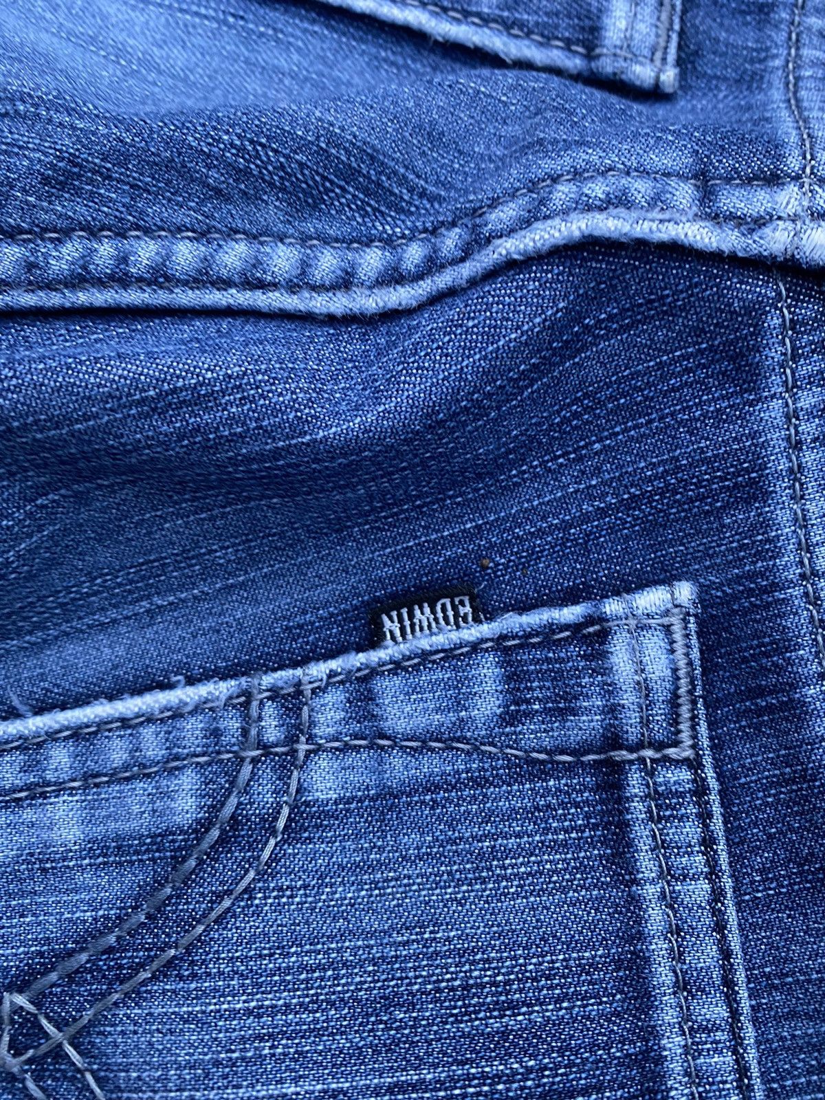 Edwin × Vintage Vintage Edwin Blue Distressed Denim Size US 33 - 10 Thumbnail