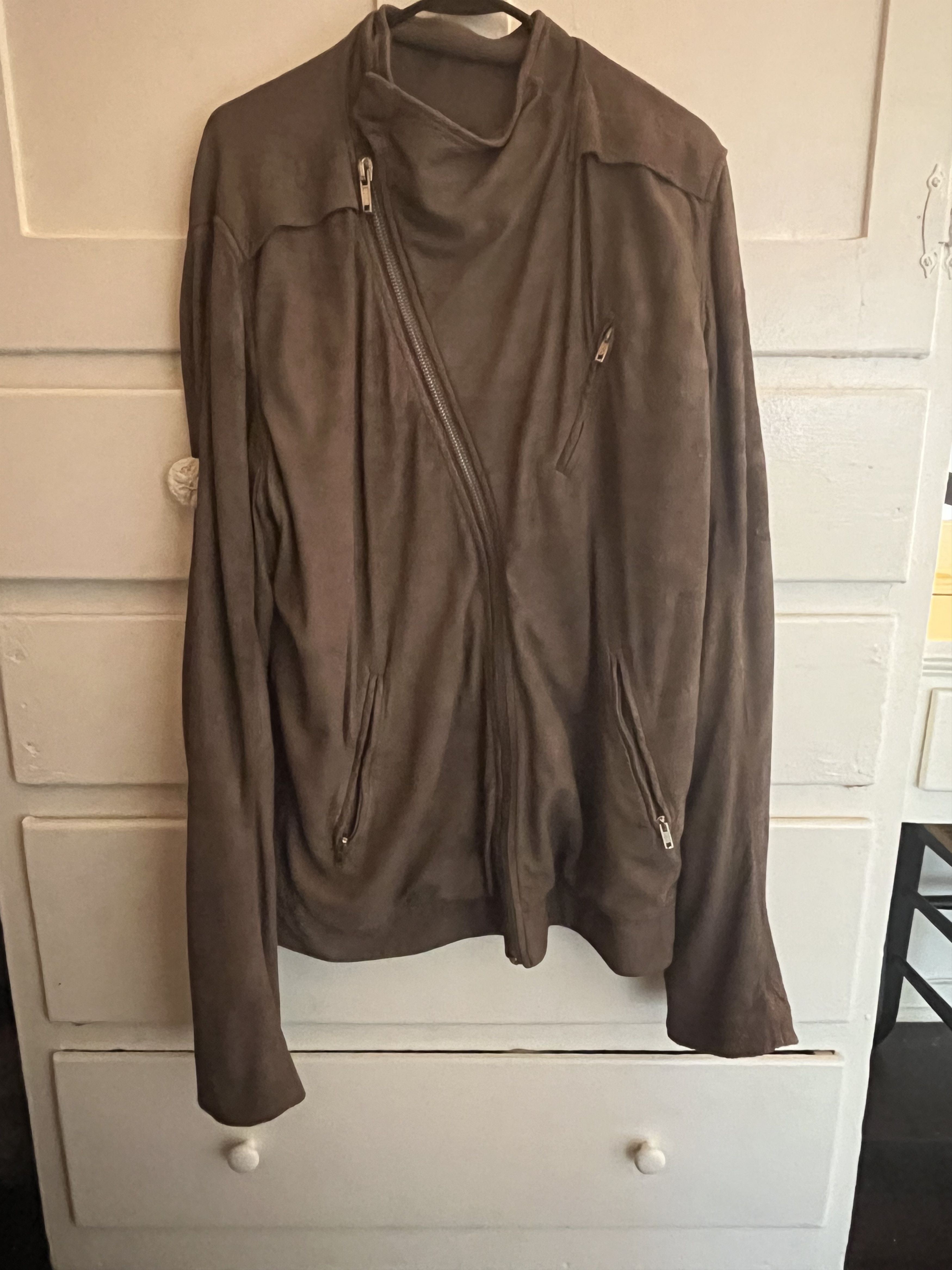 Rick Owens Rick Owens Blistered Cracked Lamb Leather Jacket Size US XXL / EU 58 / 5 - 2 Thumbnail