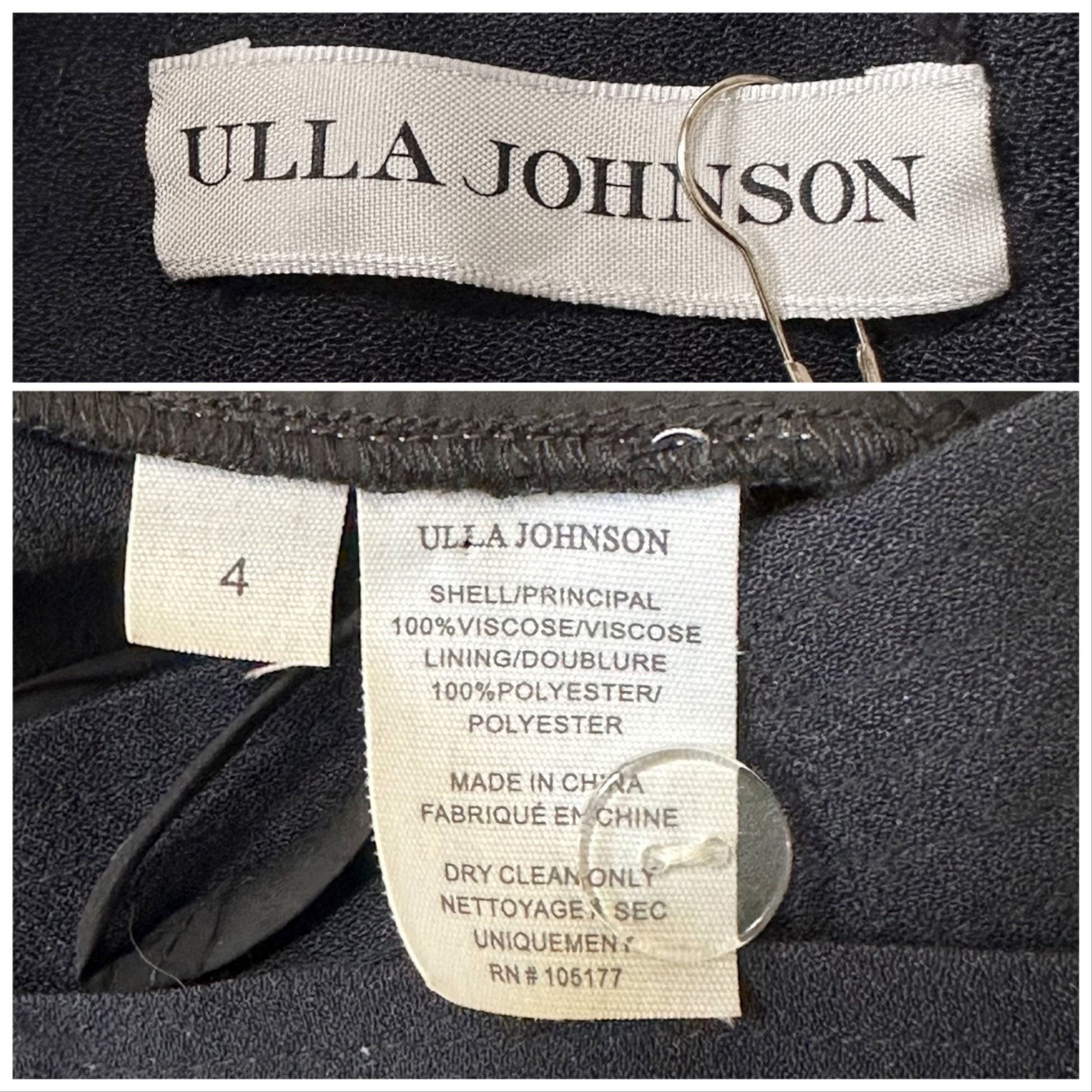 Ulla Johnson Ulla Johnson Alandra Wide Leg Pants Raven Black Size 4 NWT Size 27" / US 4 / IT 40 - 3 Thumbnail
