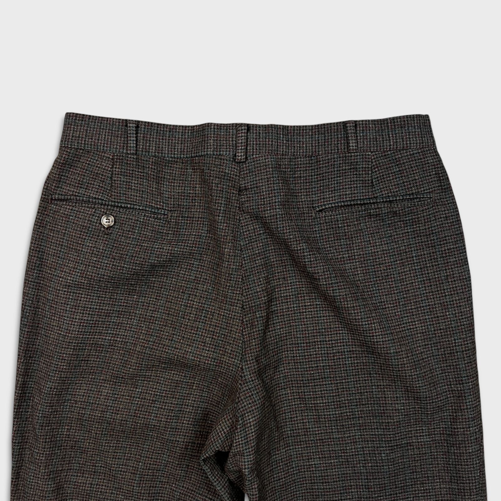 Vintage Thomson Dress Pants 34x28 Plaid Pleat Baggy Wool 90s Trouser Size US 34 / EU 50 - 6 Thumbnail