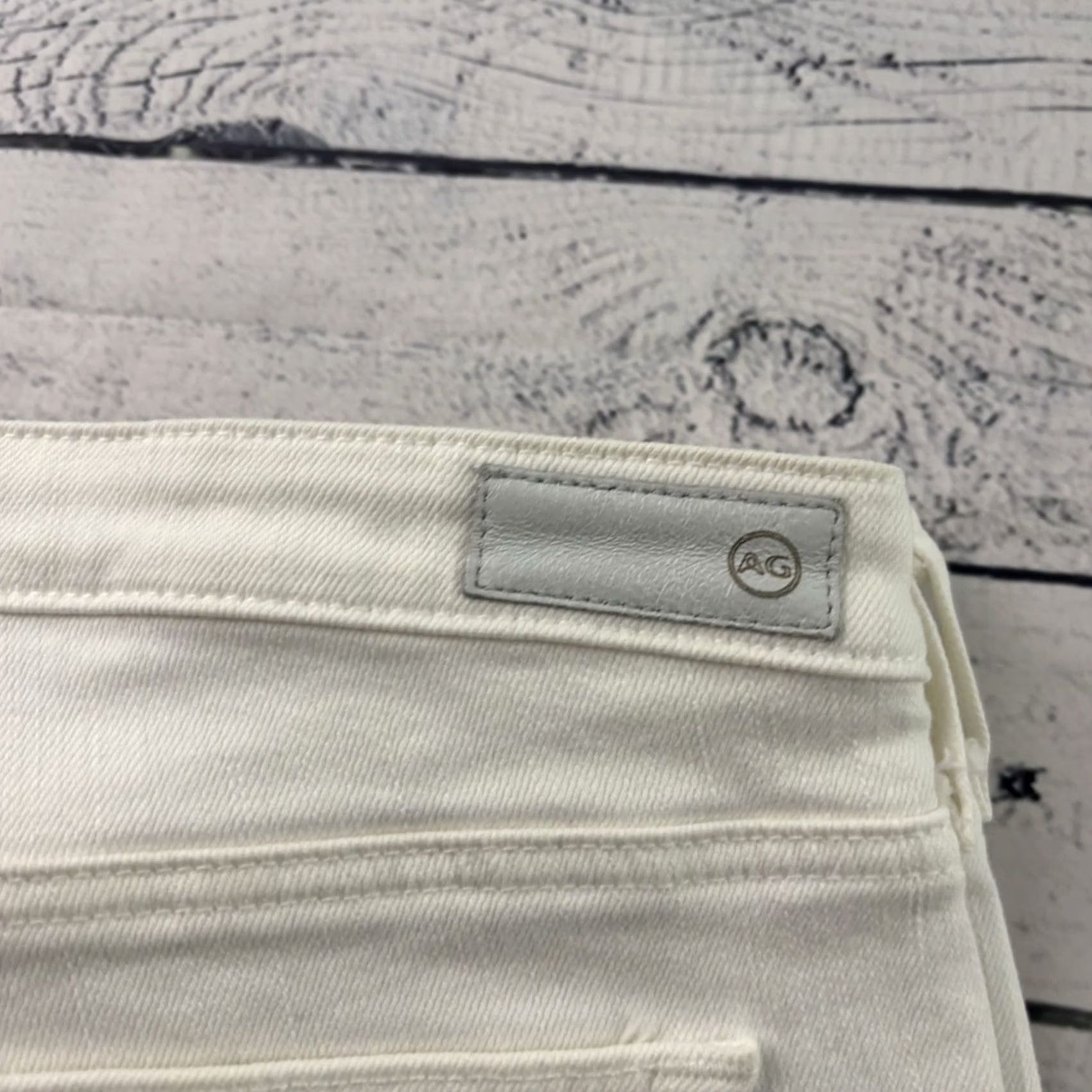 Denime AG Adriano Goldschmied Prima Mid-Rise Cigarette Denim Jeans Women's 28R White Size 28" / US 6 / IT 42 - 2 Thumbnail