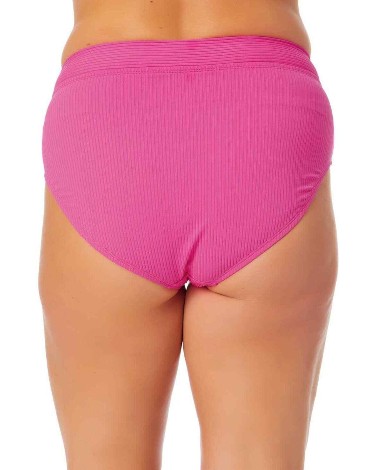 Other California Waves Plus Size Banded High-Waist Bikini Bottoms Size ONE SIZE - 2 Thumbnail