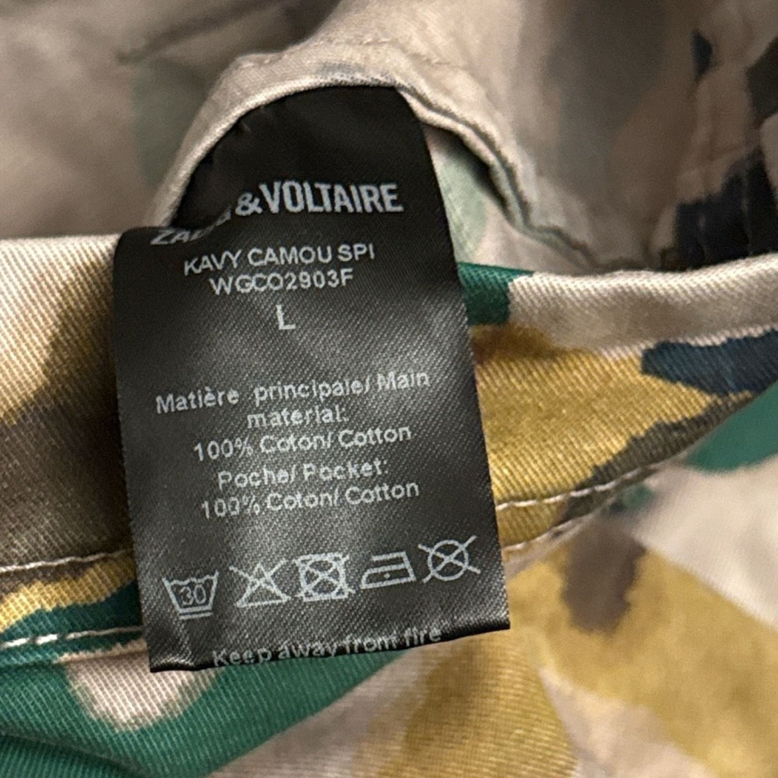 Zadig & Voltaire Zadig & Voltaire amour Camo cotton jacket size large Size L / US 10 / IT 46 - 4 Thumbnail