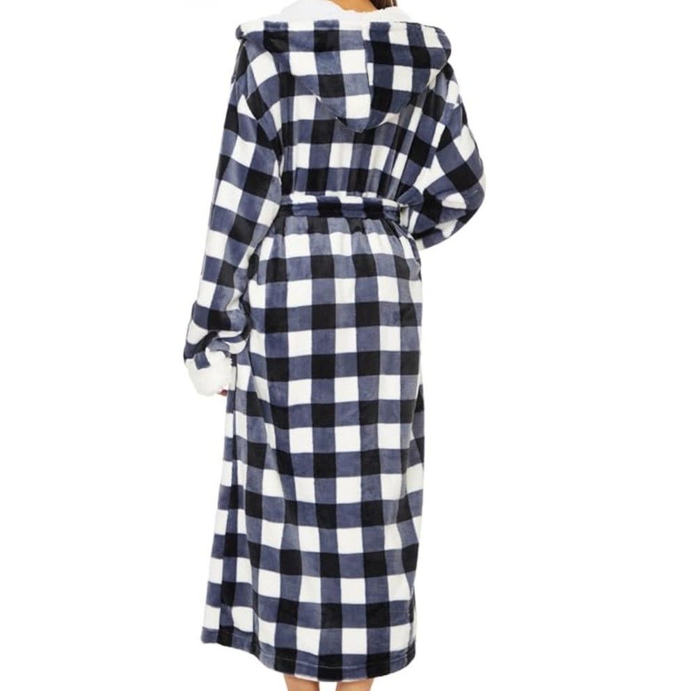 The Unbranded Brand Robe for Women Long, Soft Warm Fleece Hooded SIZE SMALL Size ONE SIZE - 3 Thumbnail