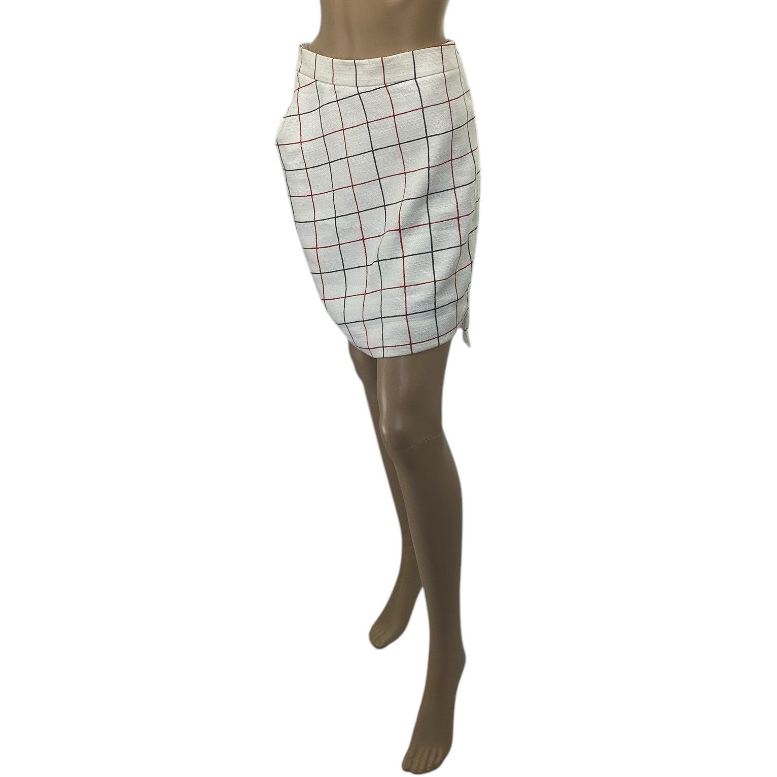 Vivienne Westwood VIVIENNE WESTWOOD Anglomania White Checked Asymmetric Skirt Size 27" / US 4 / IT 40 - 3 Thumbnail