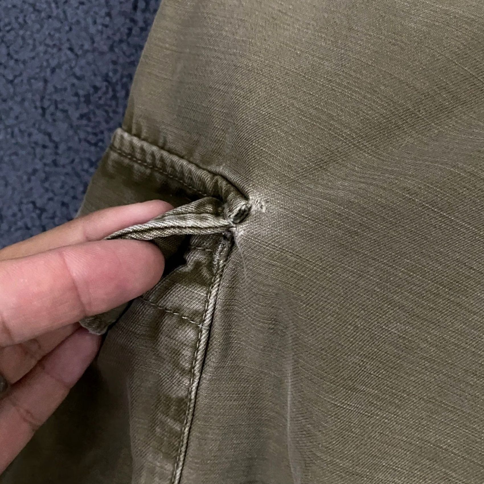 Buck Mason Buck Mason Pants Mens 34x30 Slim Fit Green Stone Twill Military Desert Cargo Size US 34 / EU 50 - 5 Thumbnail