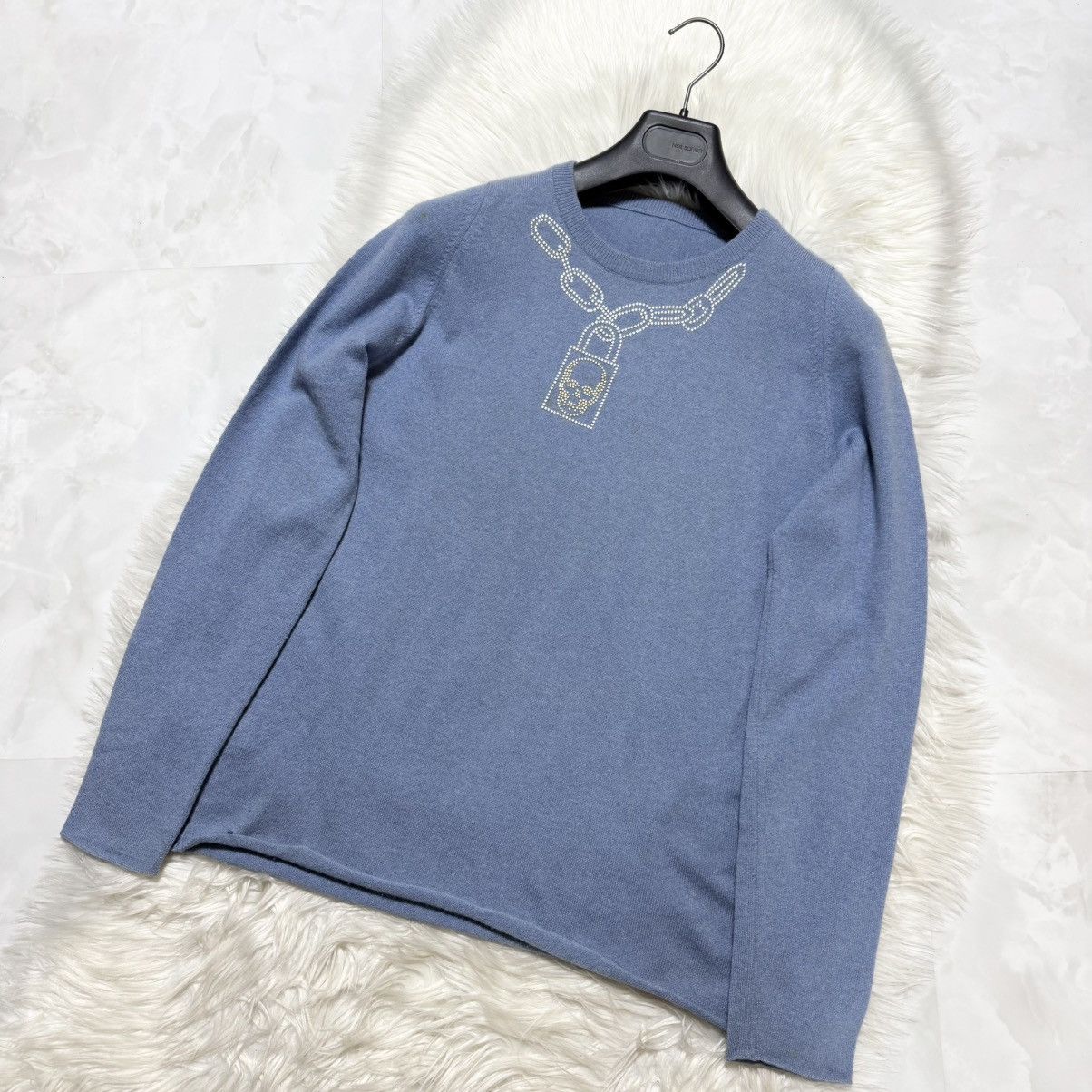 Lucien Pellat-Finet Lucien Pellat-Finet 100% Cashmere Skull Chain Sweater Size US S / EU 44-46 / 1 - 9 Thumbnail