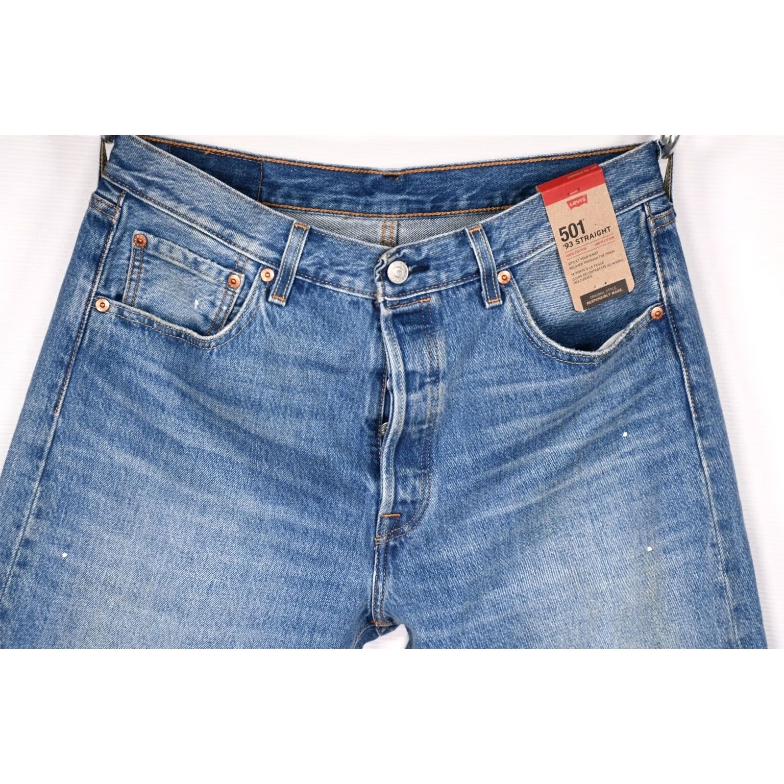Levi's Levi's 501 Jeans Straight Mens W33 L32 Blue 100% Cotton 5-Pocket Denim Vintage No N/A Size US 33 - 6 Thumbnail