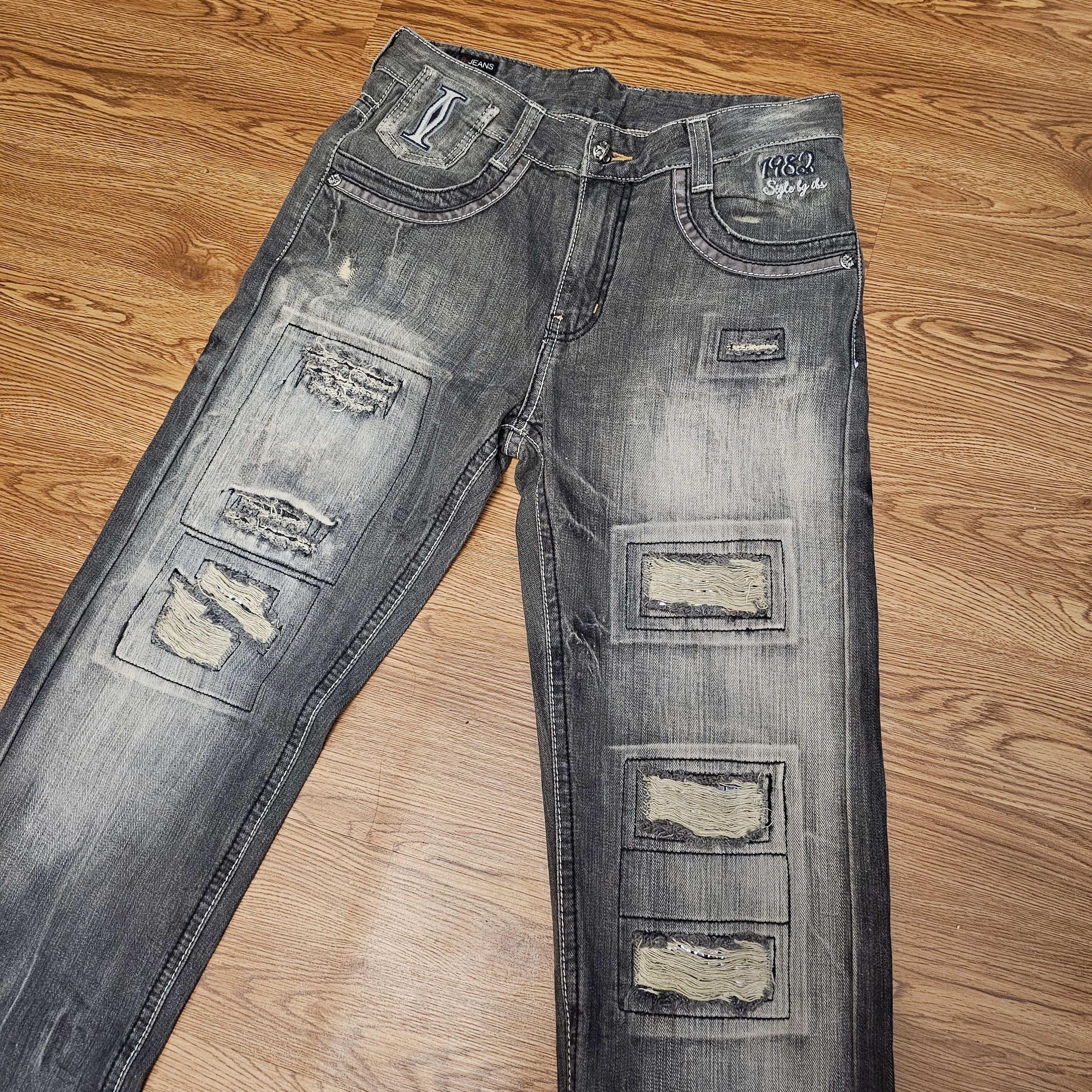 Hysteric Glamour Vintage IBS Jeans Studded Patchwork Distressed Jeans Size US 30 / EU 46 - 3 Thumbnail