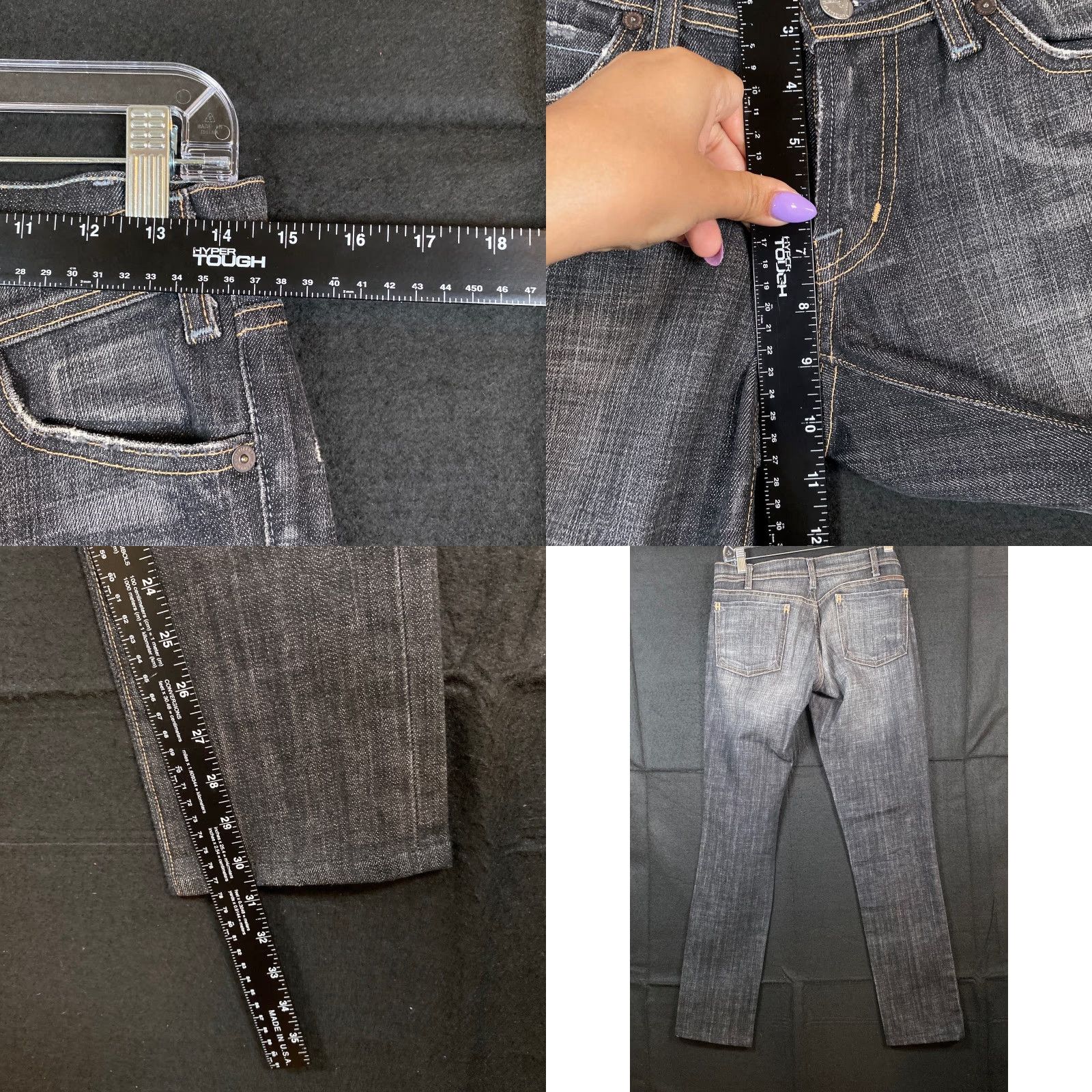 Citizens Of Humanity Citizens Of Humanity Jeans Womens Black Avedon #133 Low Waist Skinny Stretch 27 Size 27" / US 4 / IT 40 - 8 Thumbnail