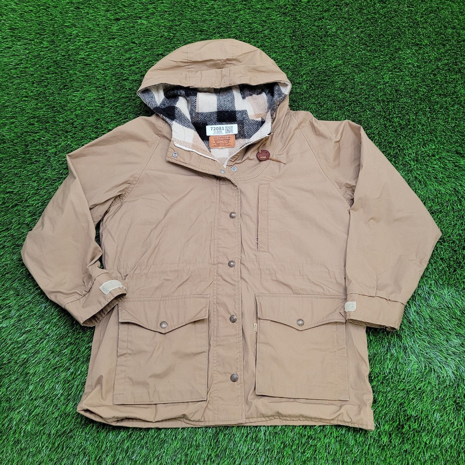 Vintage 70s LEVIS Barn Jacket Womens XL 22x26 Blanket-Lined