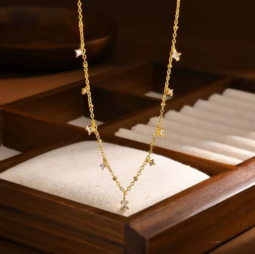 Other Sparking Clear Stones Charms Necklace Size ONE SIZE - 1 Thumbnail