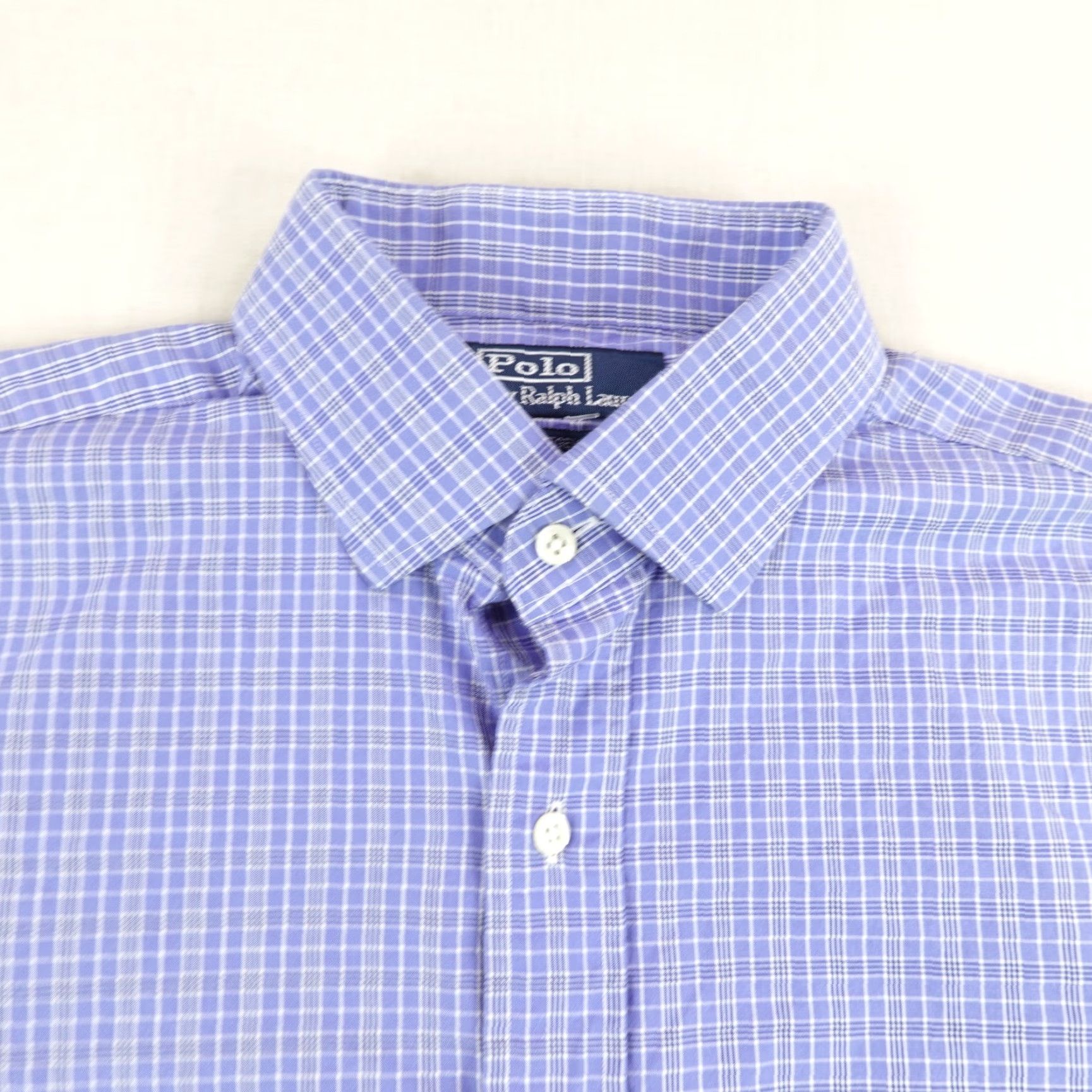 Polo Ralph Lauren VINTAGE Polo Ralph Lauren Shirt Men Large Blue Plaid Button-Up Long Sleeve Classic Fit Size US L / EU 52-54 / 3 - 2 Thumbnail