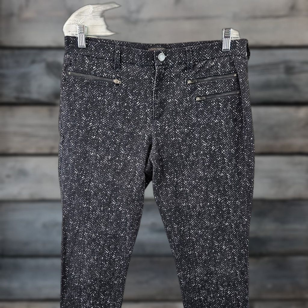 Banana Republic Banana Republic Sloan Pants Womens Sz 10 Black Skinny Flat Front Ankle Budget? Size 32" / US 10 / IT 46 - 1 Thumbnail
