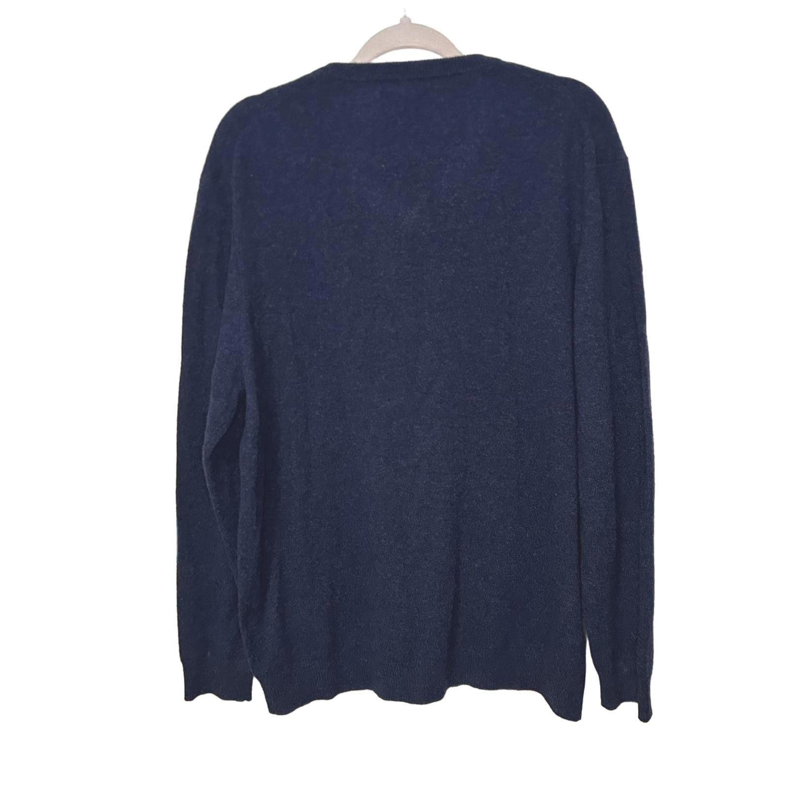 Club Room Club Room 100% Cashmere Luxury V-neck Sweater XL Navy Size US XL / EU 56 / 4 - 2 Thumbnail