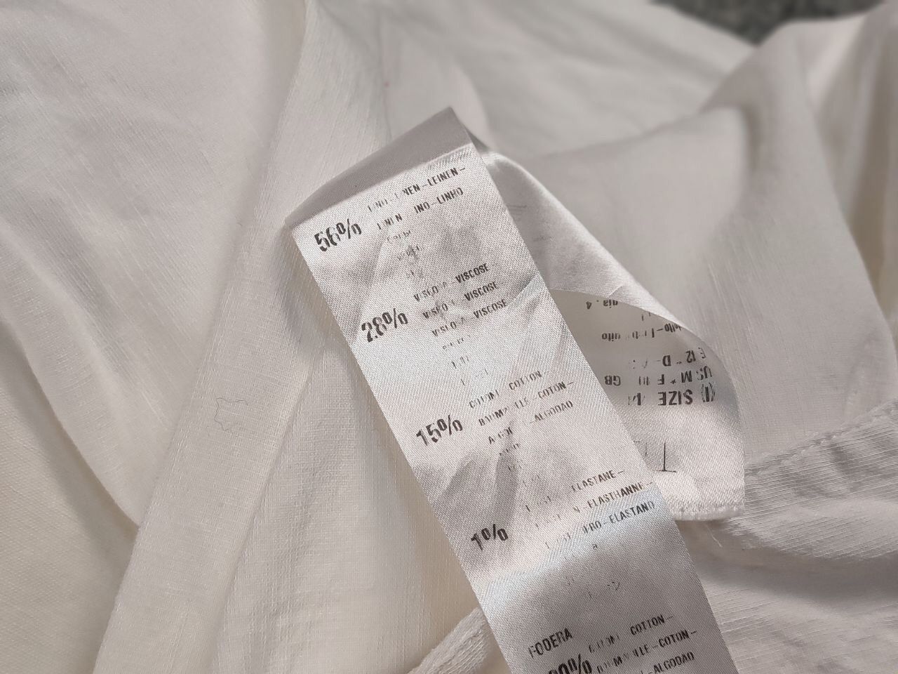 Other Tela Design Regular White Linen blend Solid Trouser Pants Size 30" / US 8 / IT 44 - 16 Thumbnail
