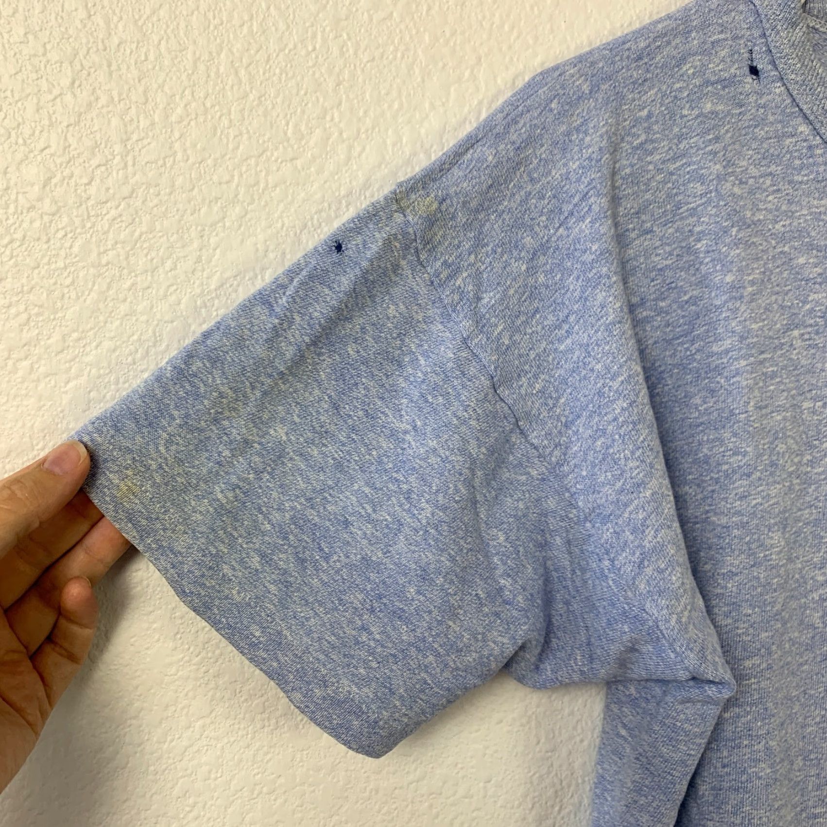 Champion VINTAGE Champion Marled Blue Ringer T-Shirt XL Men Size XL Short Sleeve 1980s Sportswear/Beach Size US XL / EU 56 / 4 - 2 Thumbnail
