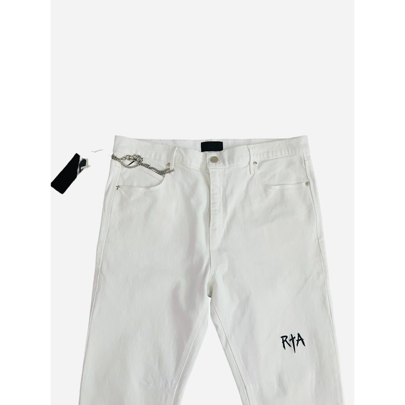 Rta RTA x Savage Mens Jeans Bryant Skinny White $425 Size 38/32 Size US 38 / EU 54 - 2 Thumbnail