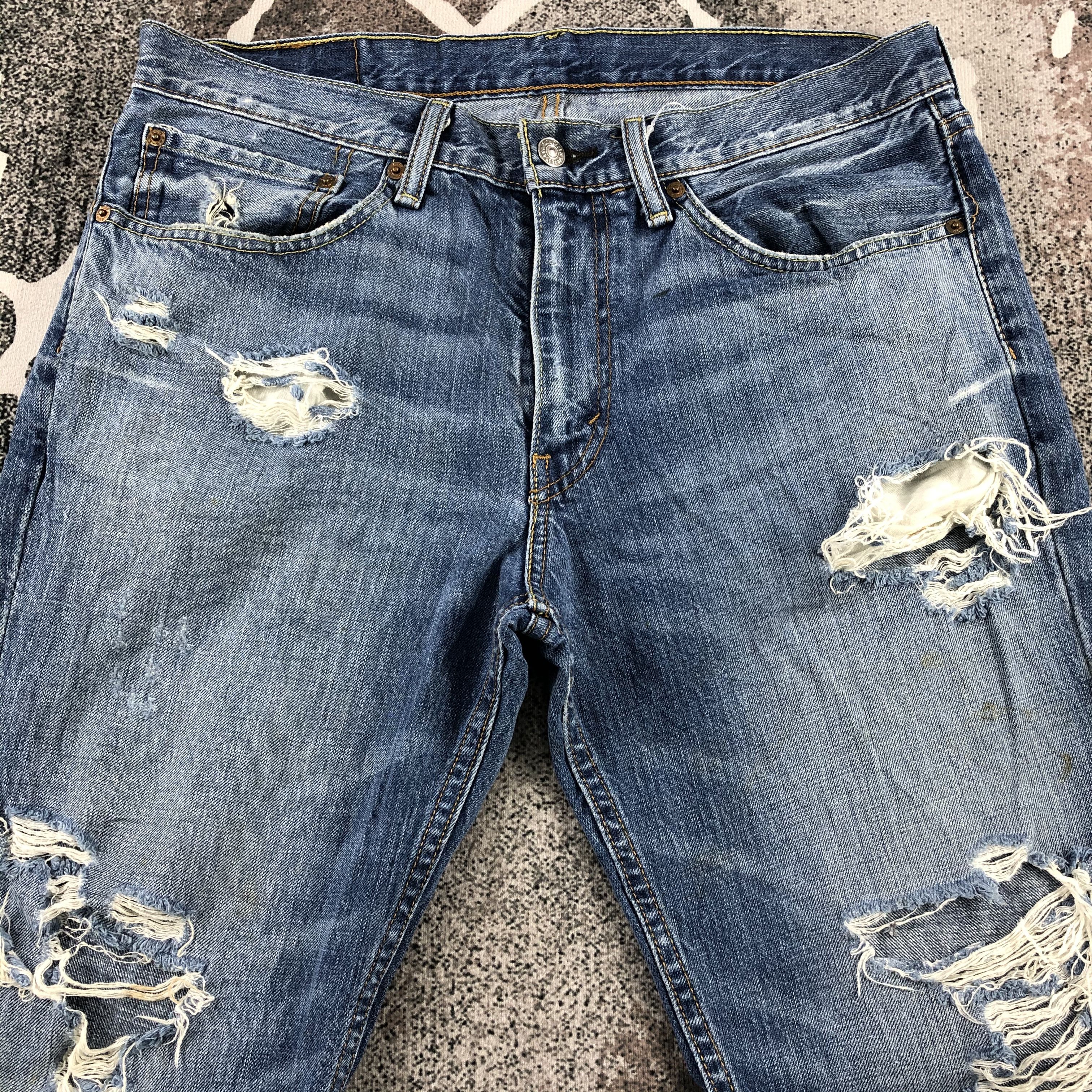 Levi's Levi's 511 Jeans Distressed Denim KJ965 Size US 34 / EU 50 - 3 Thumbnail