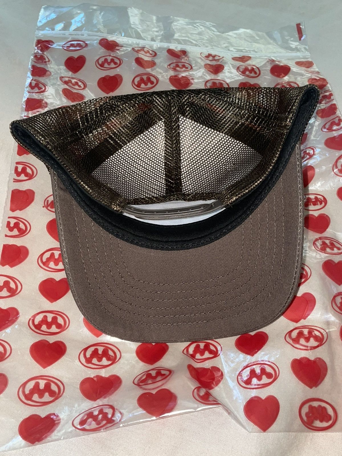 Mowalola Mowalola Brown Puff Puff Trucker Hat | Grailed
