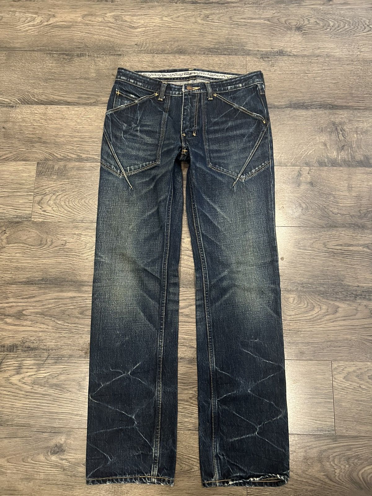 image of Number N Ine Number (N)Ine Ss07 Honey Comb Pain Denim in Blue, Men's (Size 30)