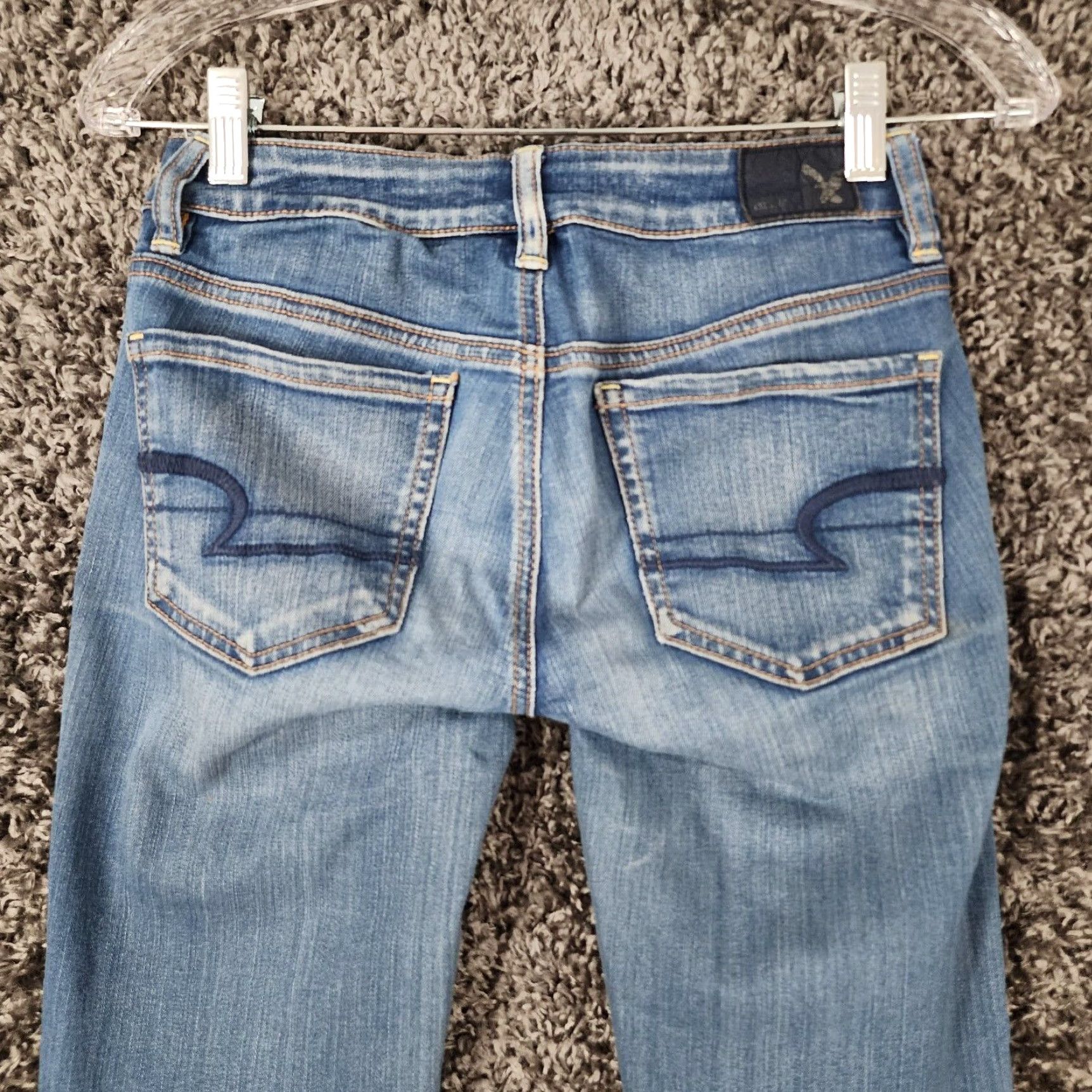 American Eagle Outfitters VINTAGE American Eagle Womens Jeans Ankle Size 00 Blue Super Stretch Jeggings Size 24" / US 00 / IT 34 - 7 Thumbnail
