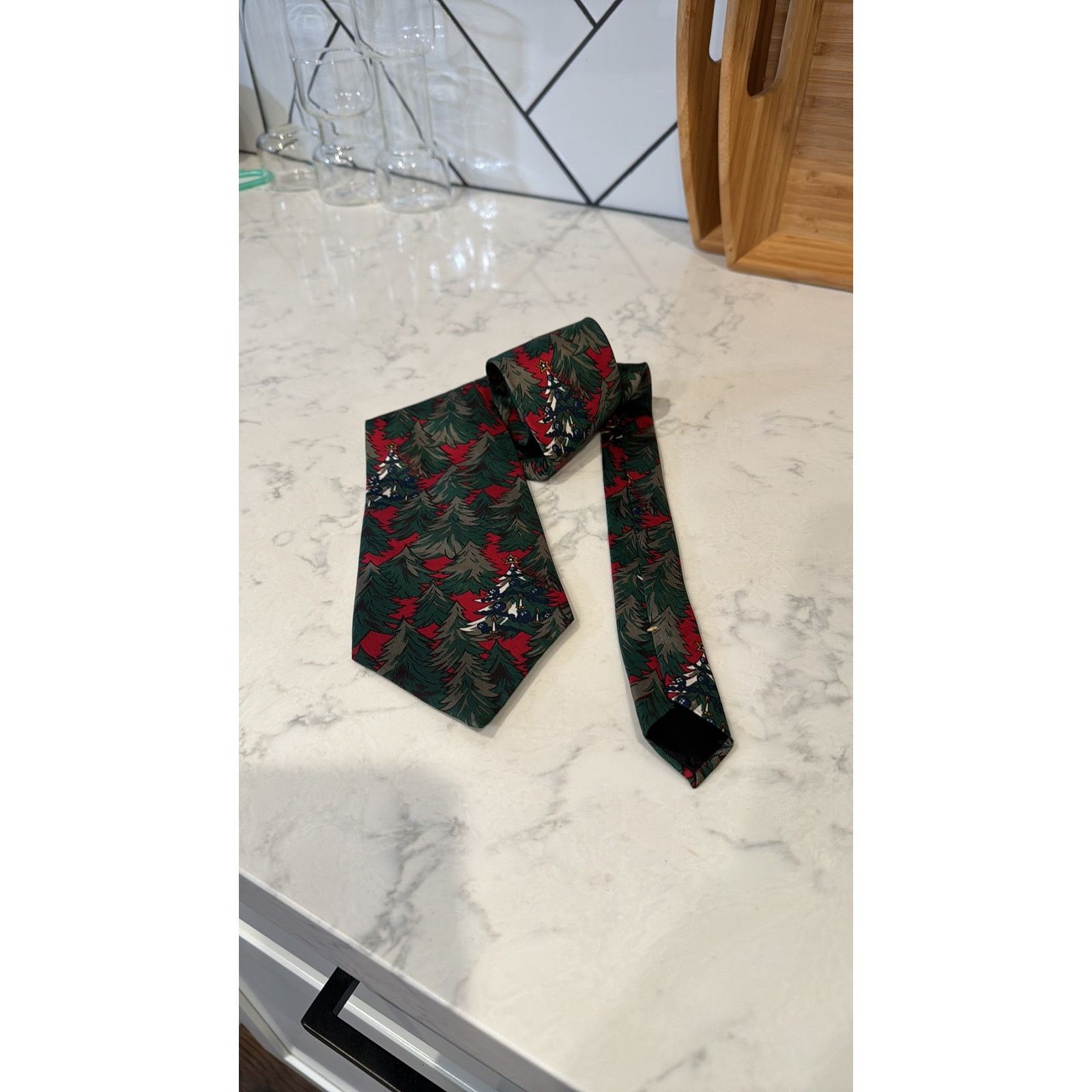 Other Vintage Wembley 100% silk necktie holiday Christmas 90s Size ONE SIZE - 5 Thumbnail