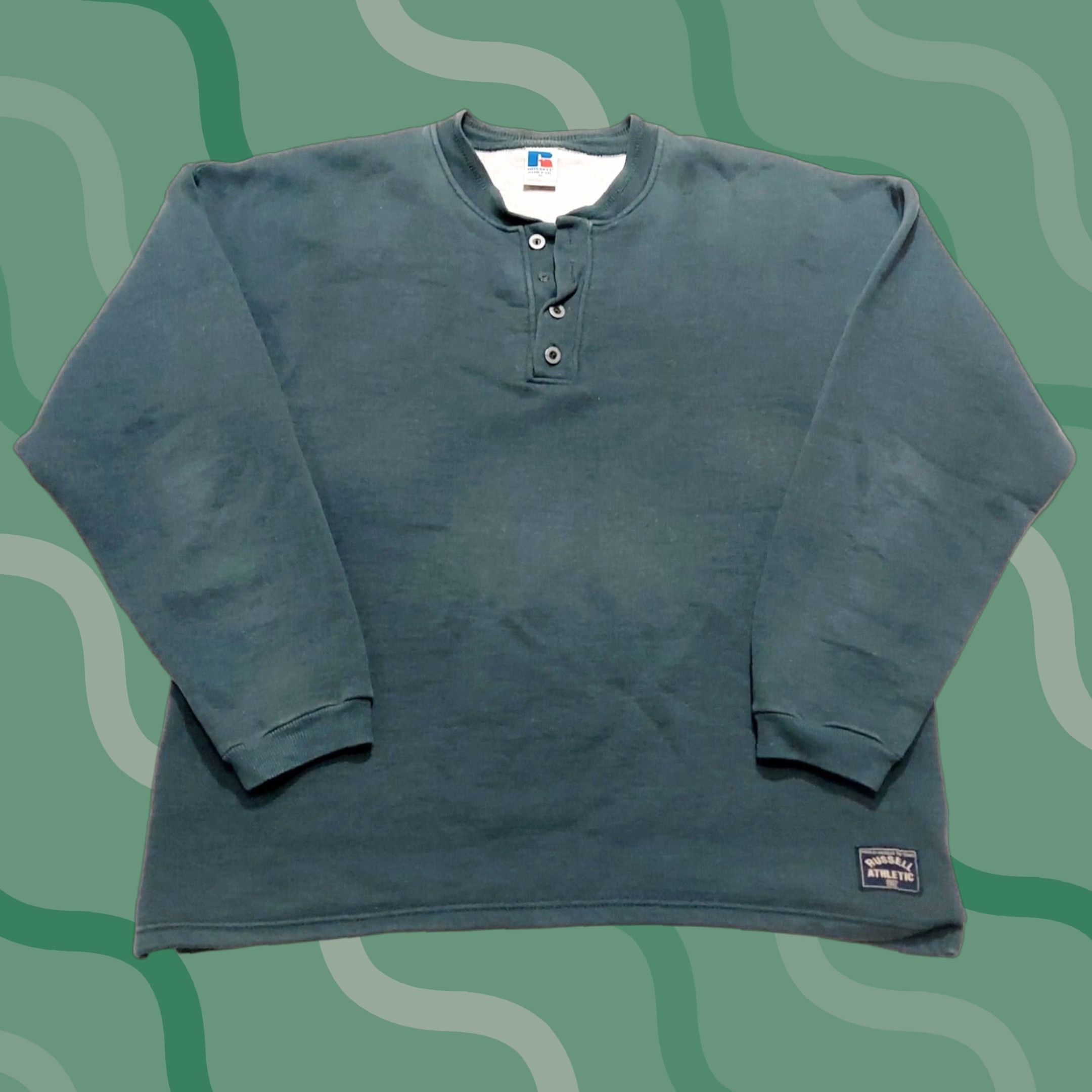90's LL Bean × RUSSELL Sweat Cardigan