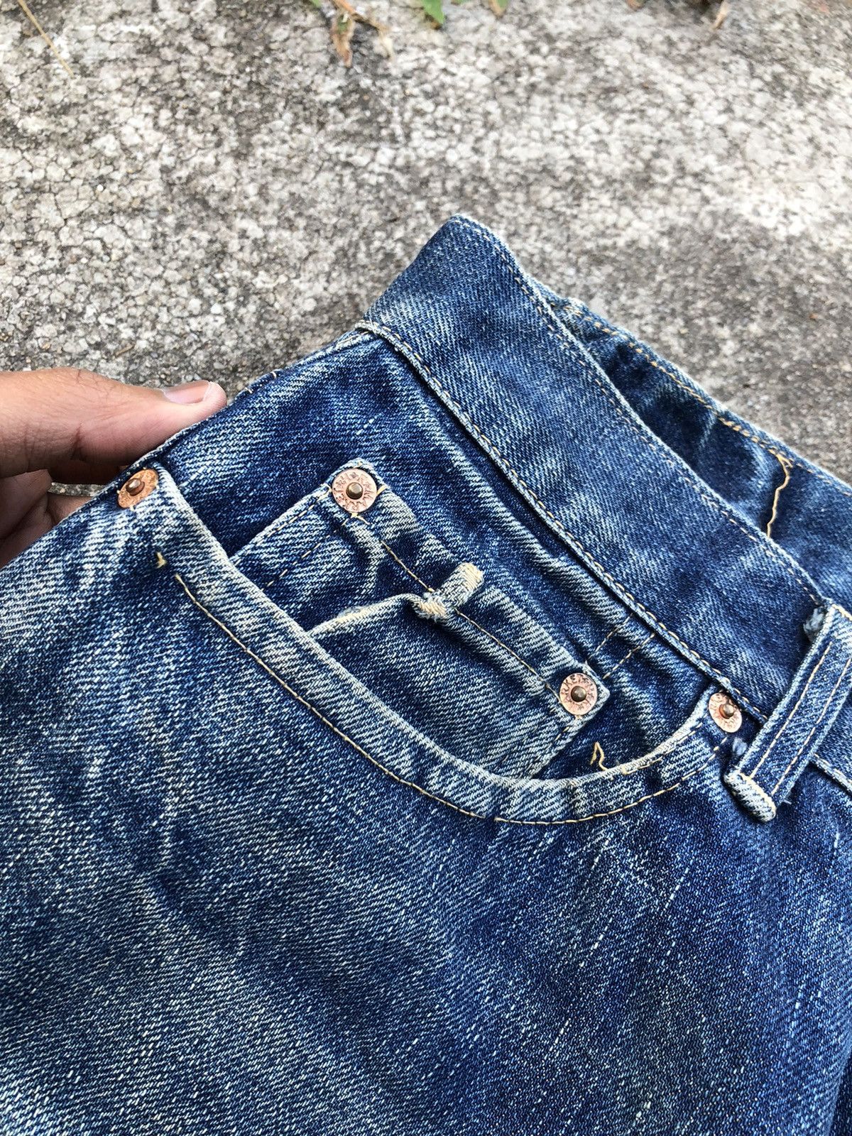 HOLLYWOOD RANCH MARKET × Japanese Brand SELVEDGE PAINTED DENIM BY HRM Size US 30 / EU 46 - 10 Thumbnail