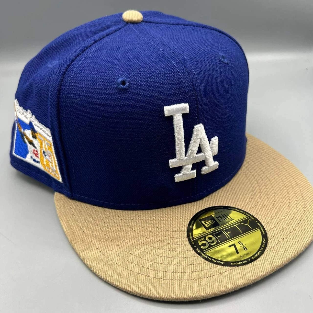 New Era Los Angeles LA Dodgers Hat Men 7 5/8 Blue MLB Fitted Cap Size ONE SIZE - 1 Thumbnail
