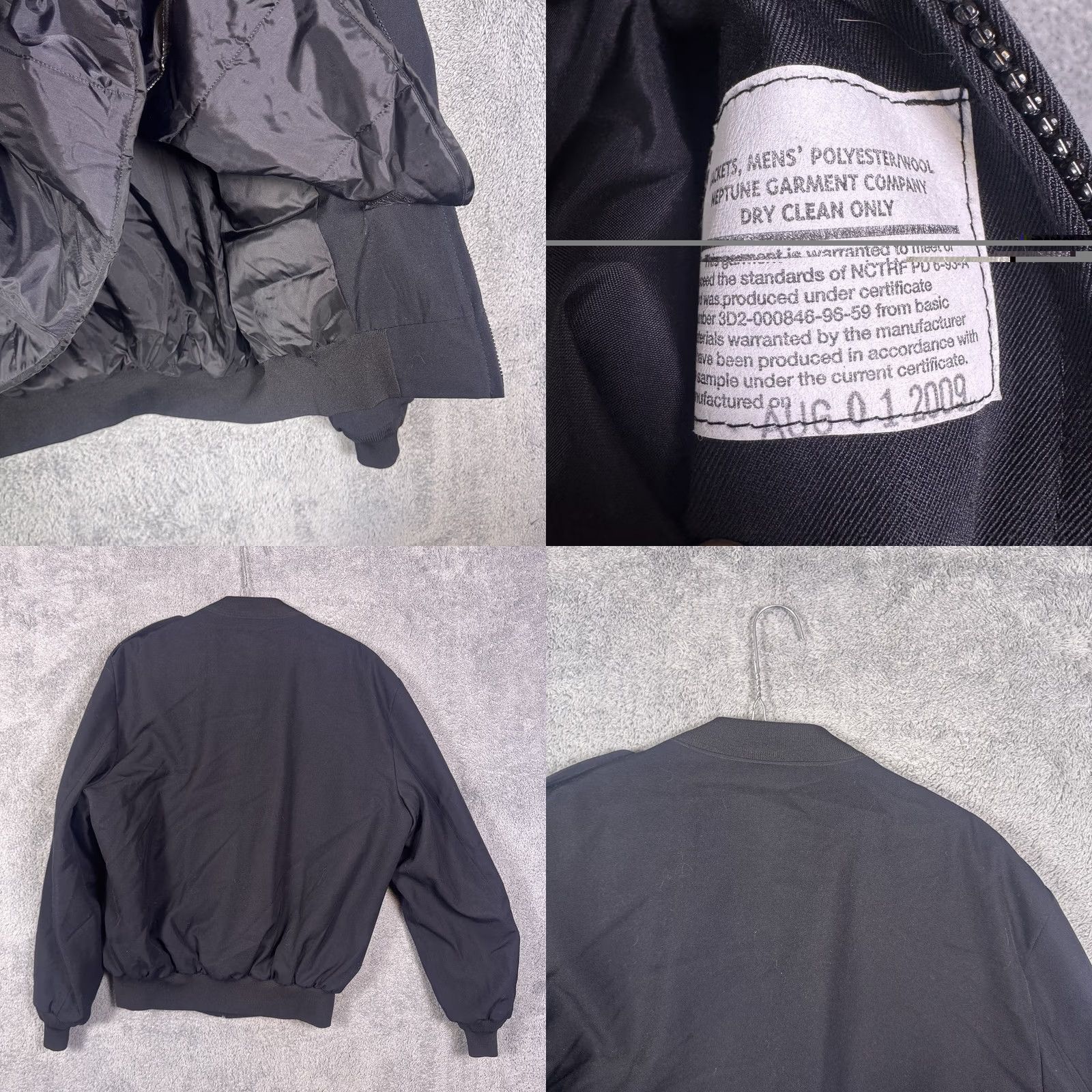 CO Neptune Garment Co Bomber Jacket Mens 44 Removeable Thinsulate Insulation Coat Size US S / EU 44-46 / 1 - 8 Thumbnail