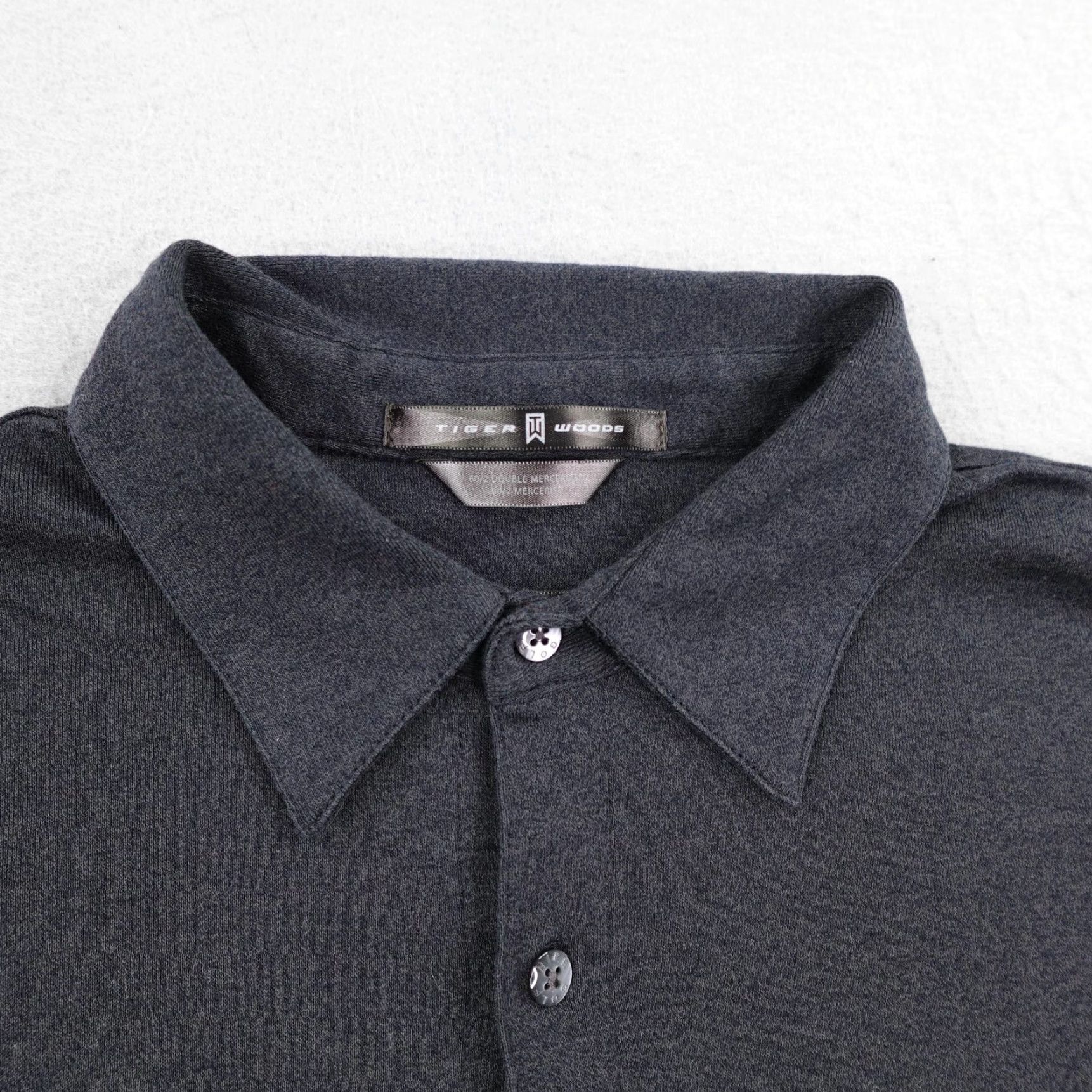 Vintage Nike Tiger Woods Shirt Mens Medium Charcoal Gray Performance Golf Button Up Camp Shirt Size US M / EU 48-50 / 2 - 2 Thumbnail
