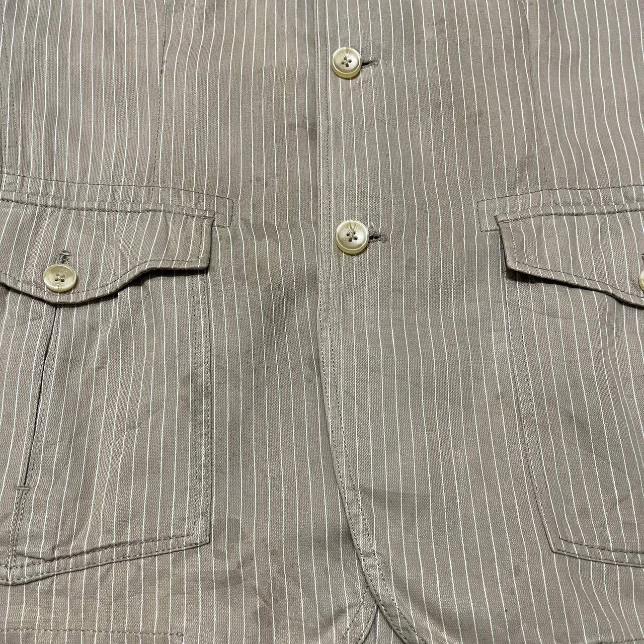Kansai Yamamoto Vintage Kansai Jeans Chore Hickory Striped Jacket Size US L / EU 52-54 / 3 - 6 Thumbnail