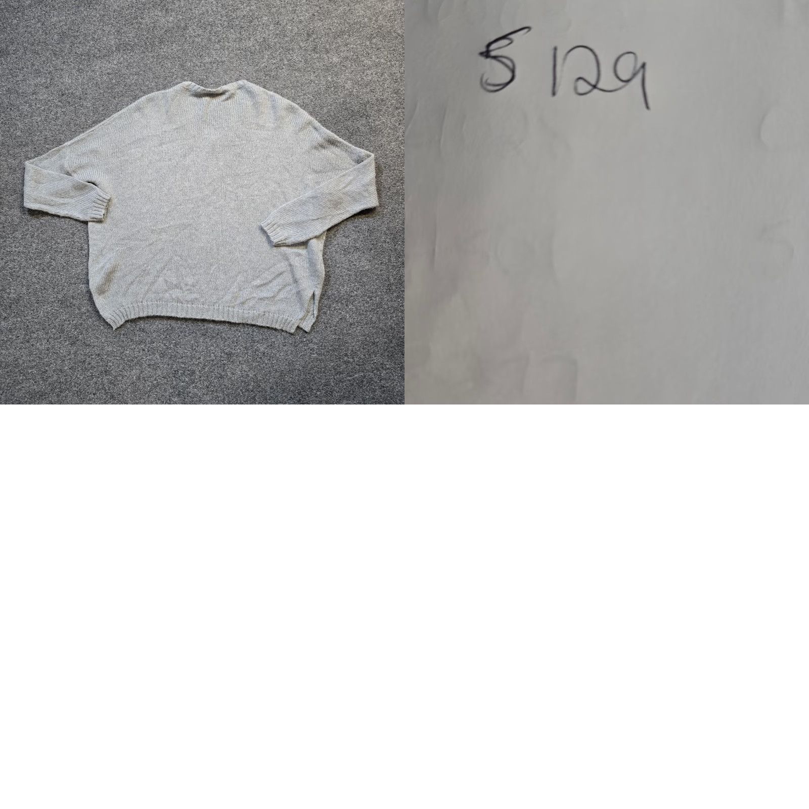 Vintage Wooden Ships Sweater Womens Medium Gray Mohair Wool Oversized Boxy Top Pullover V-Neck Long Sleeve Casual Workwear Fall Winter Womens Size M / US 6-8 / IT 42-44 - 8 Thumbnail