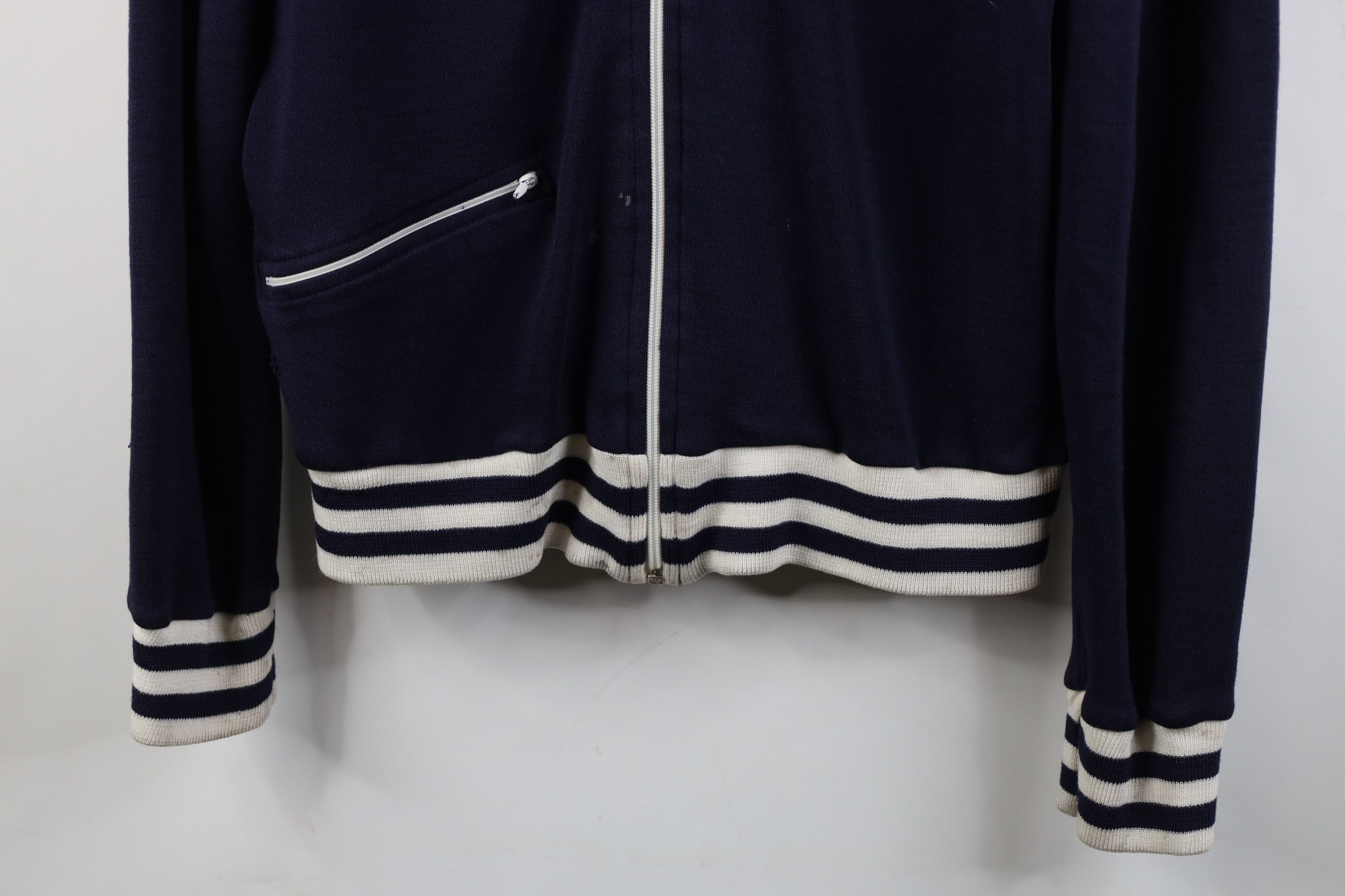 Hang Ten Vintage 70s Hang Ten Surfing Striped Full Zip Track Jacket Size US L / EU 52-54 / 3 - 3 Thumbnail
