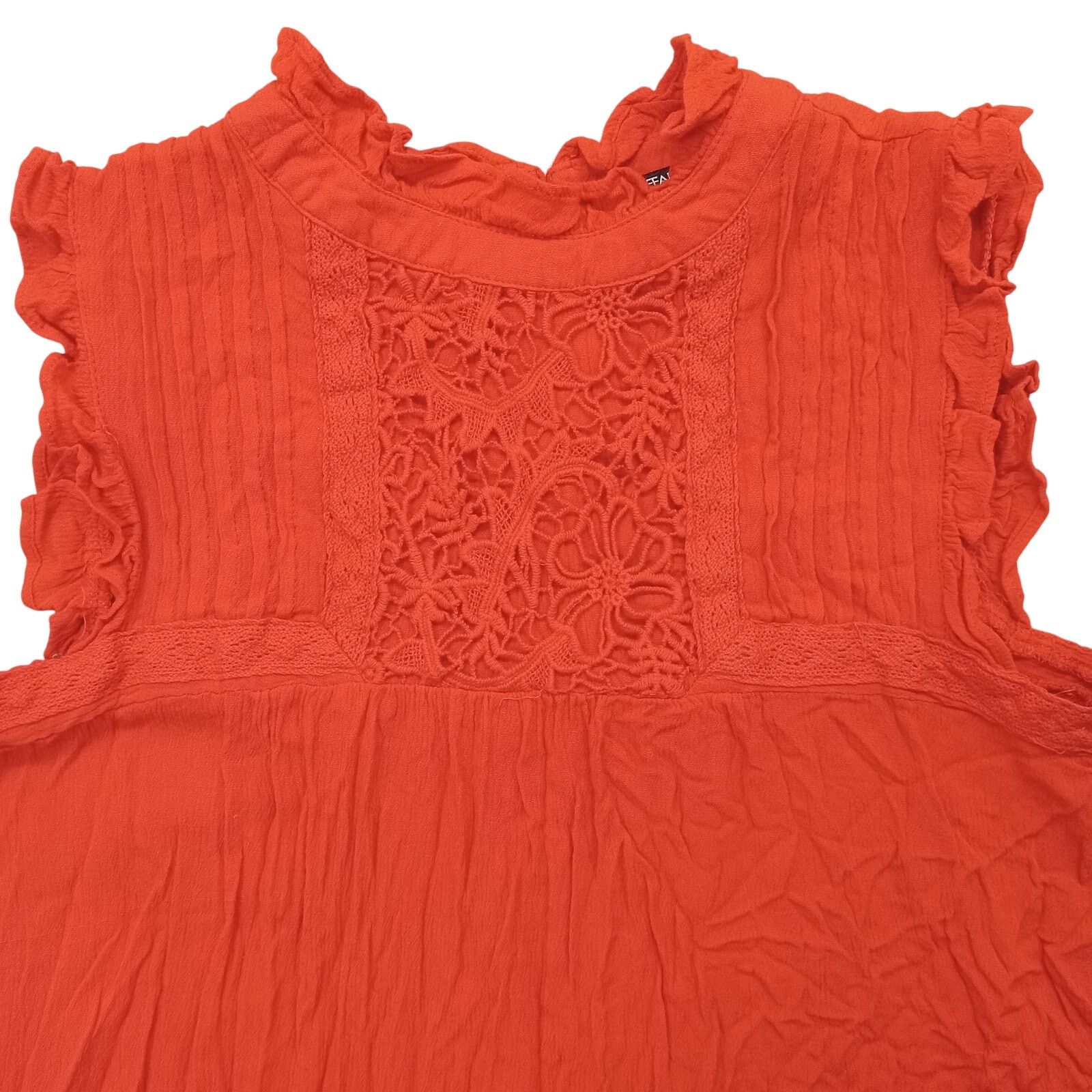 Buffalo David Bitton Buffalo David Bitton Sleeveless Top S Back Button Blouse Red Size S / US 4 / IT 40 - 2 Thumbnail
