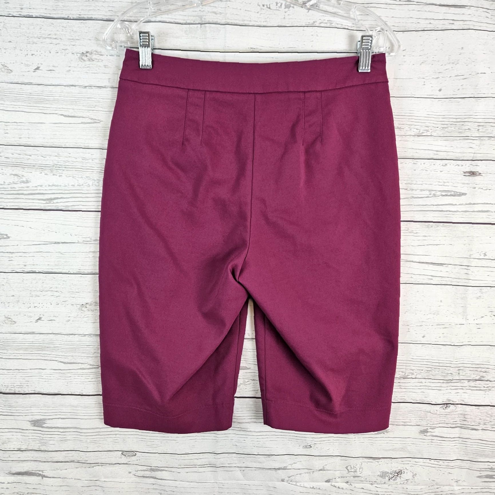 White House Black Market White House Black Market Bermuda Short Womens 12" Sz 2 Mid Rise Pink Solid Cotton Blend Zip Flat Front Size 26" / US 2 / IT 38 - 2 Thumbnail