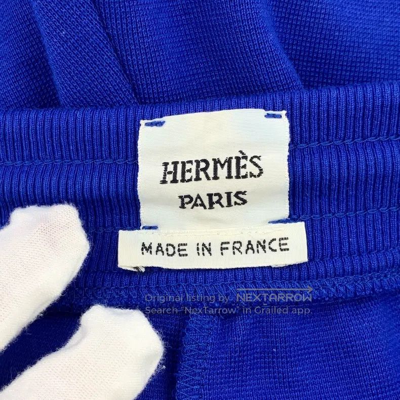 Hermes Hermes Dark blue cotton drawstring casual shorts Size 25" / US 0 / IT 36 - 9 Thumbnail