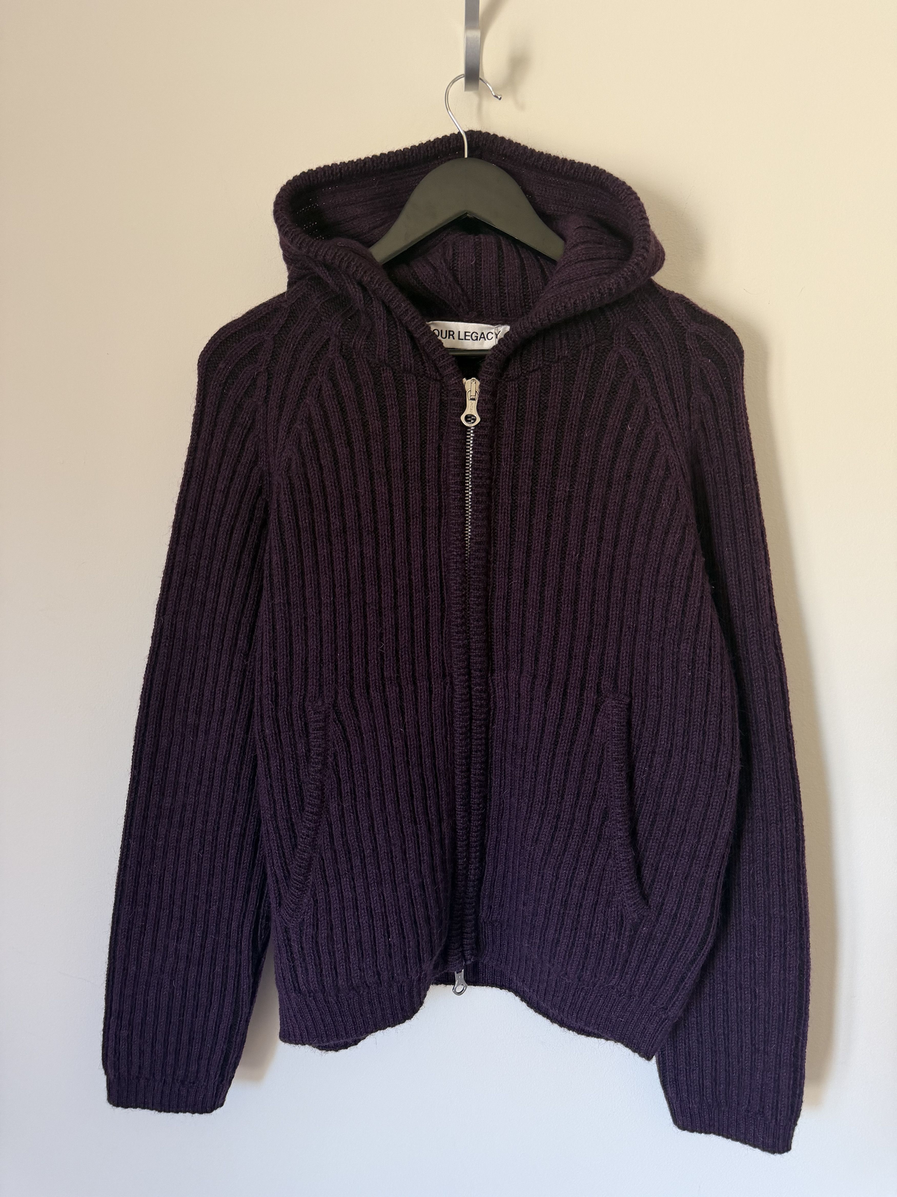 Our Legacy Our Legacy Level Hooded Sweater in Violet Stipe Isles Wool Size US S / EU 44-46 / 1 - 1 Thumbnail