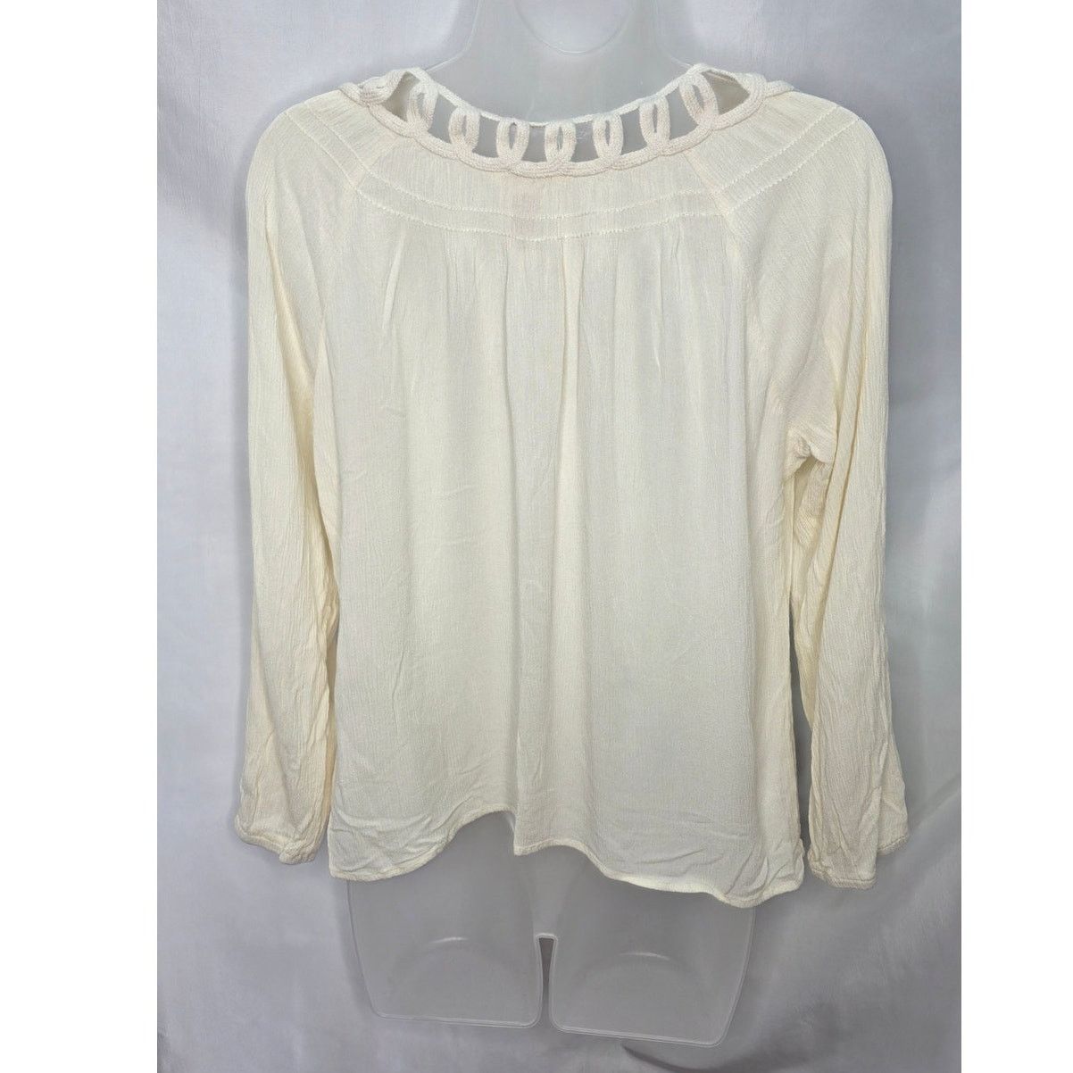 Other Sundance Cream Gauze Crochet Neckline Boho Peasant Top M Size M / US 6-8 / IT 42-44 - 2 Thumbnail
