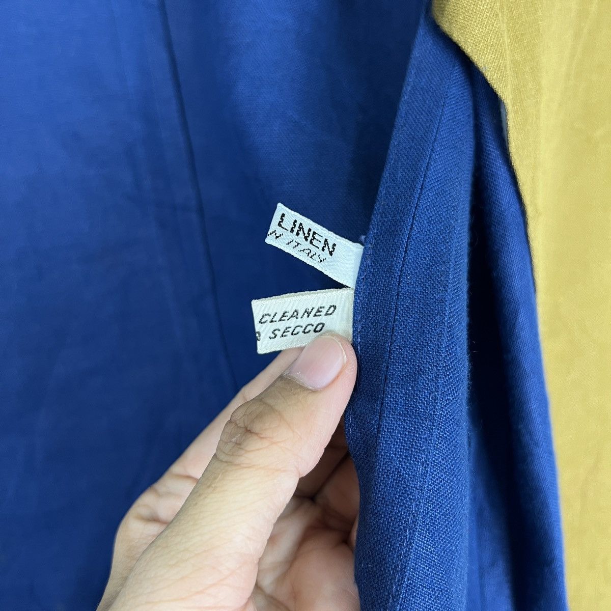 Designer 🔥 VINTAGE OGNIBENE ZENDMEN ROMA LINEN JACKET MADE IN ITALY Size US S / EU 44-46 / 1 - 17 Thumbnail