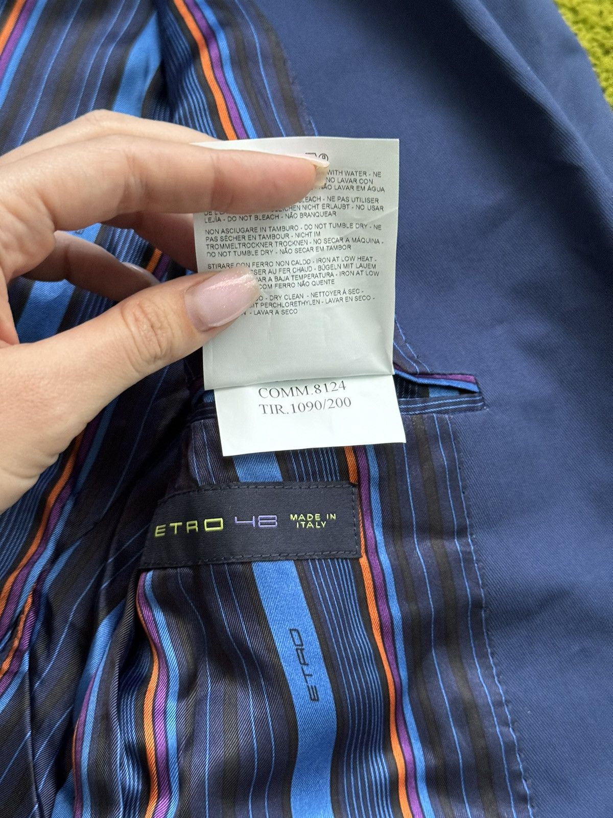 Designer × Etro Etro blue formal suit blazer + pants Size 48R - 17 Thumbnail